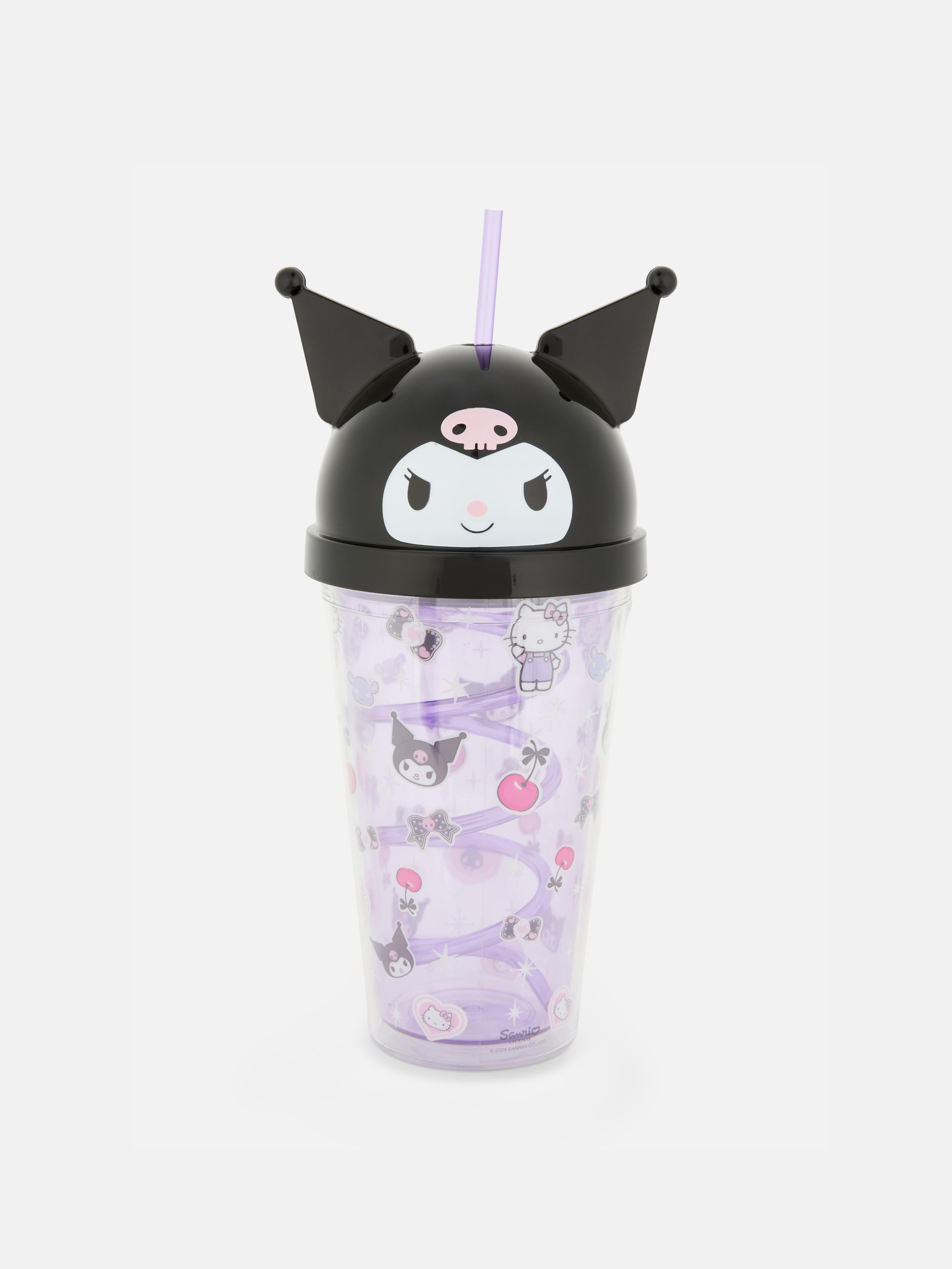 Purple Hello Kitty Kuromi Cup with Straw Primark