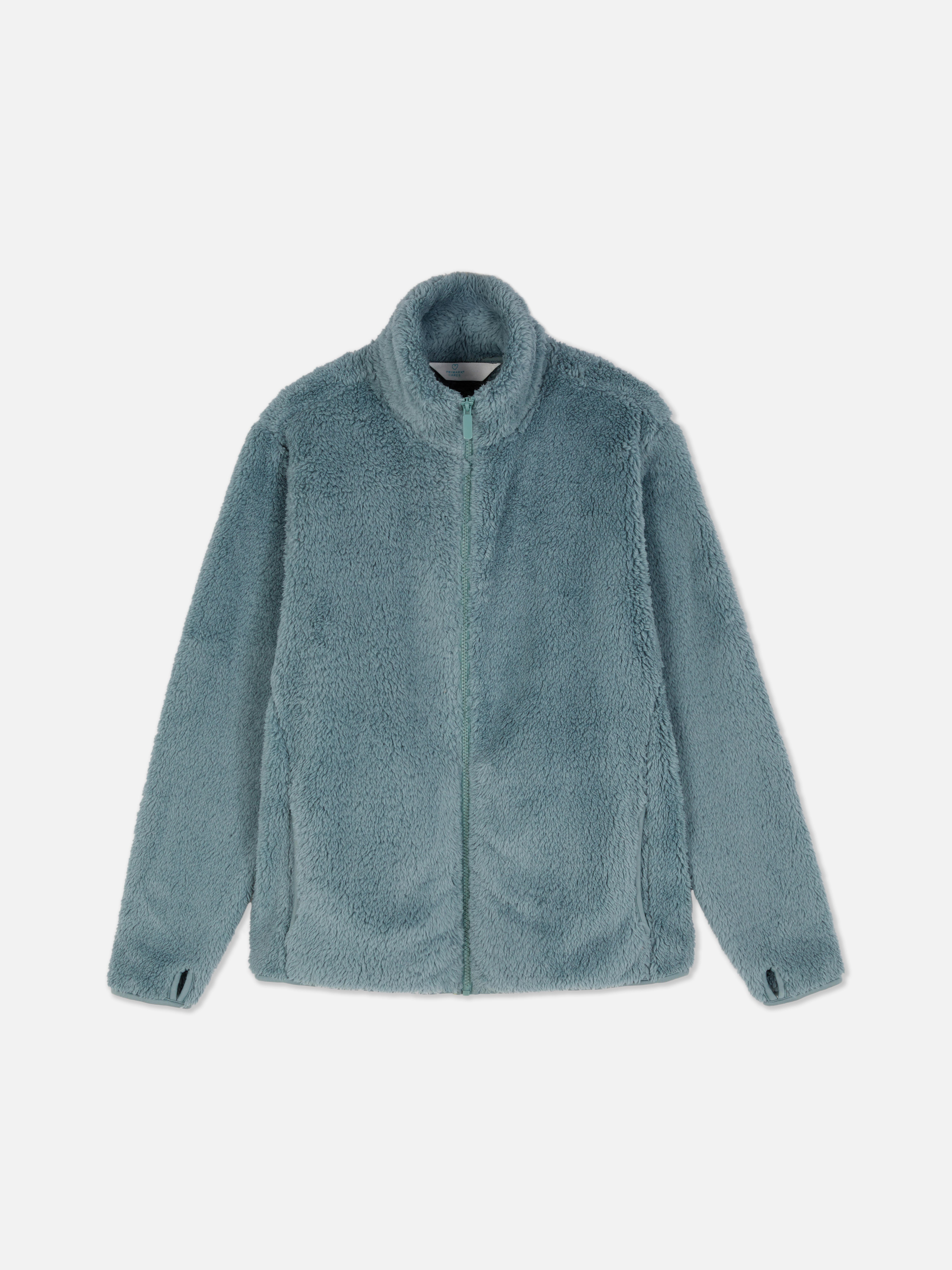 Primark blue teddy coat hot sale