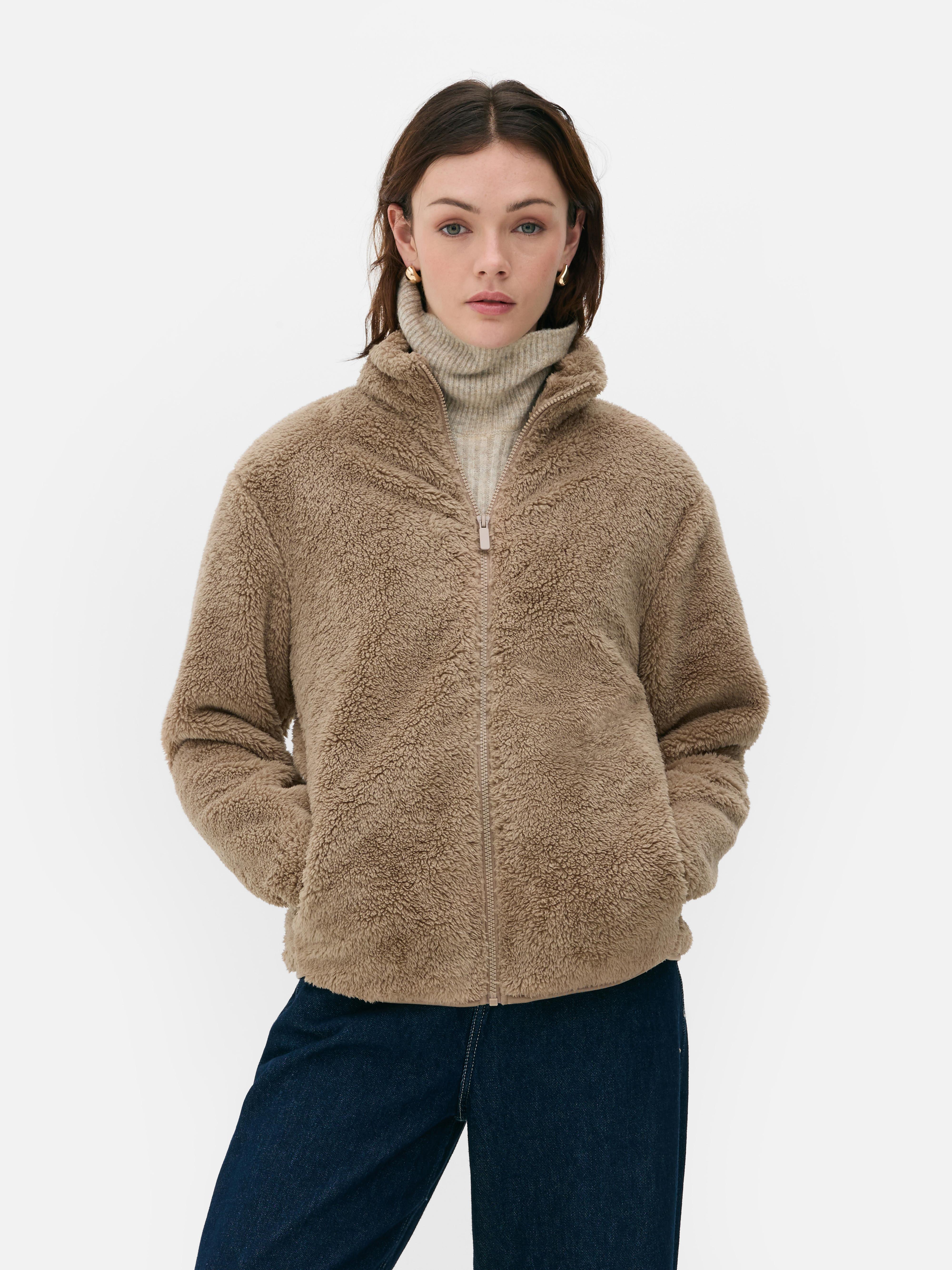 Teddy fleece zip sale