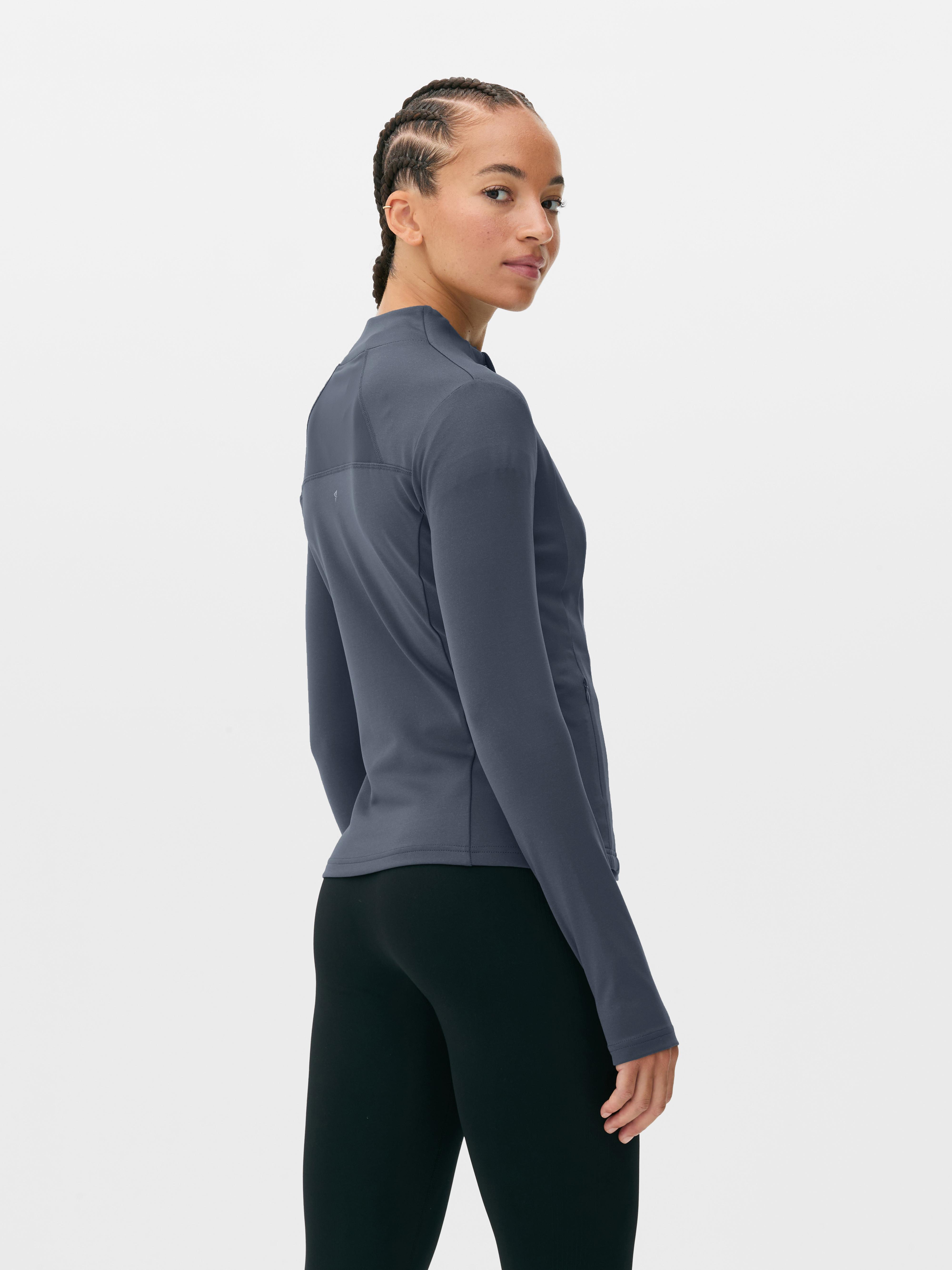 Women s Charcoal Zip Through Gym Top Penneys