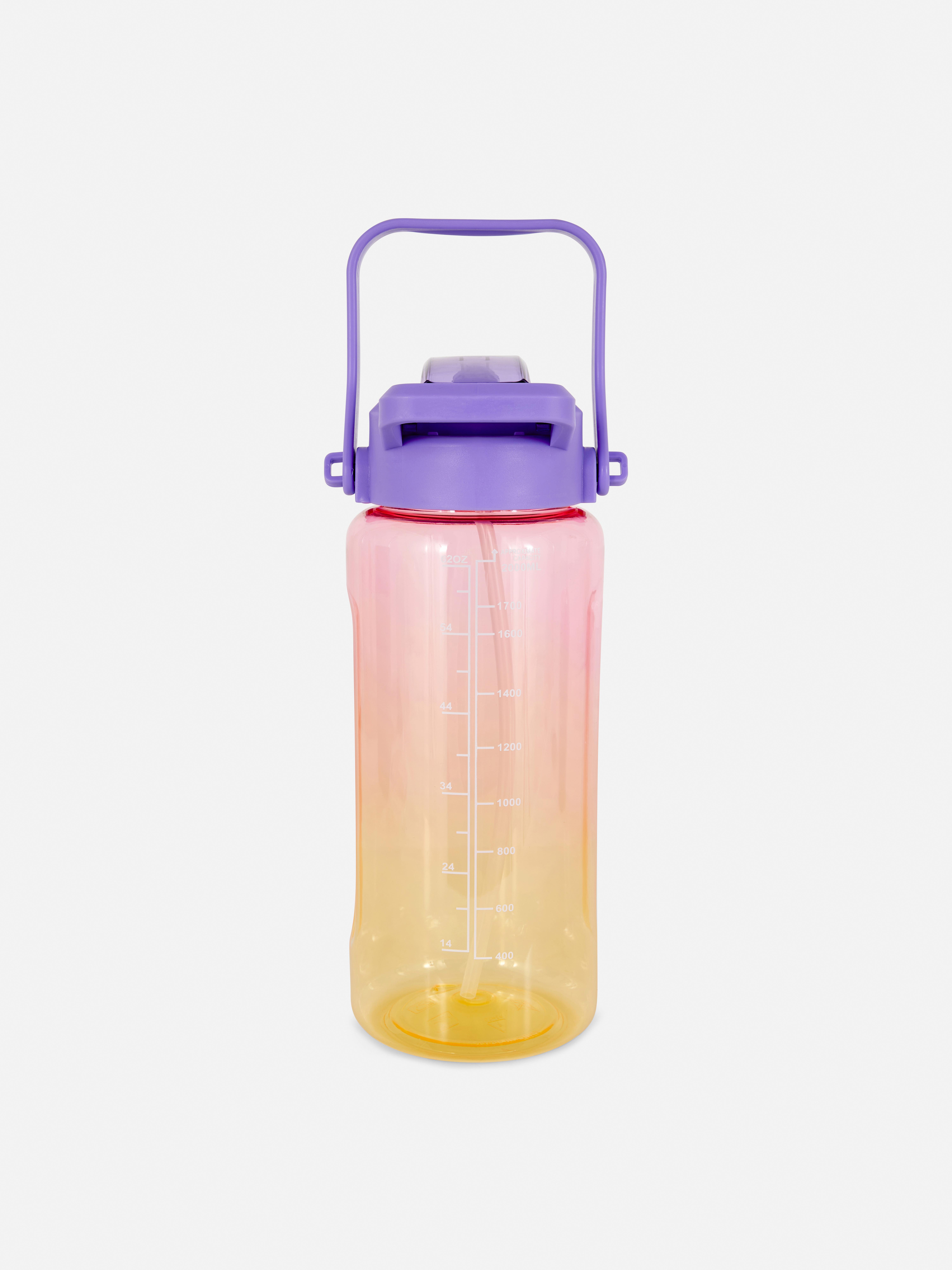 Extra Large Daily Goals Water Bottle Yellow