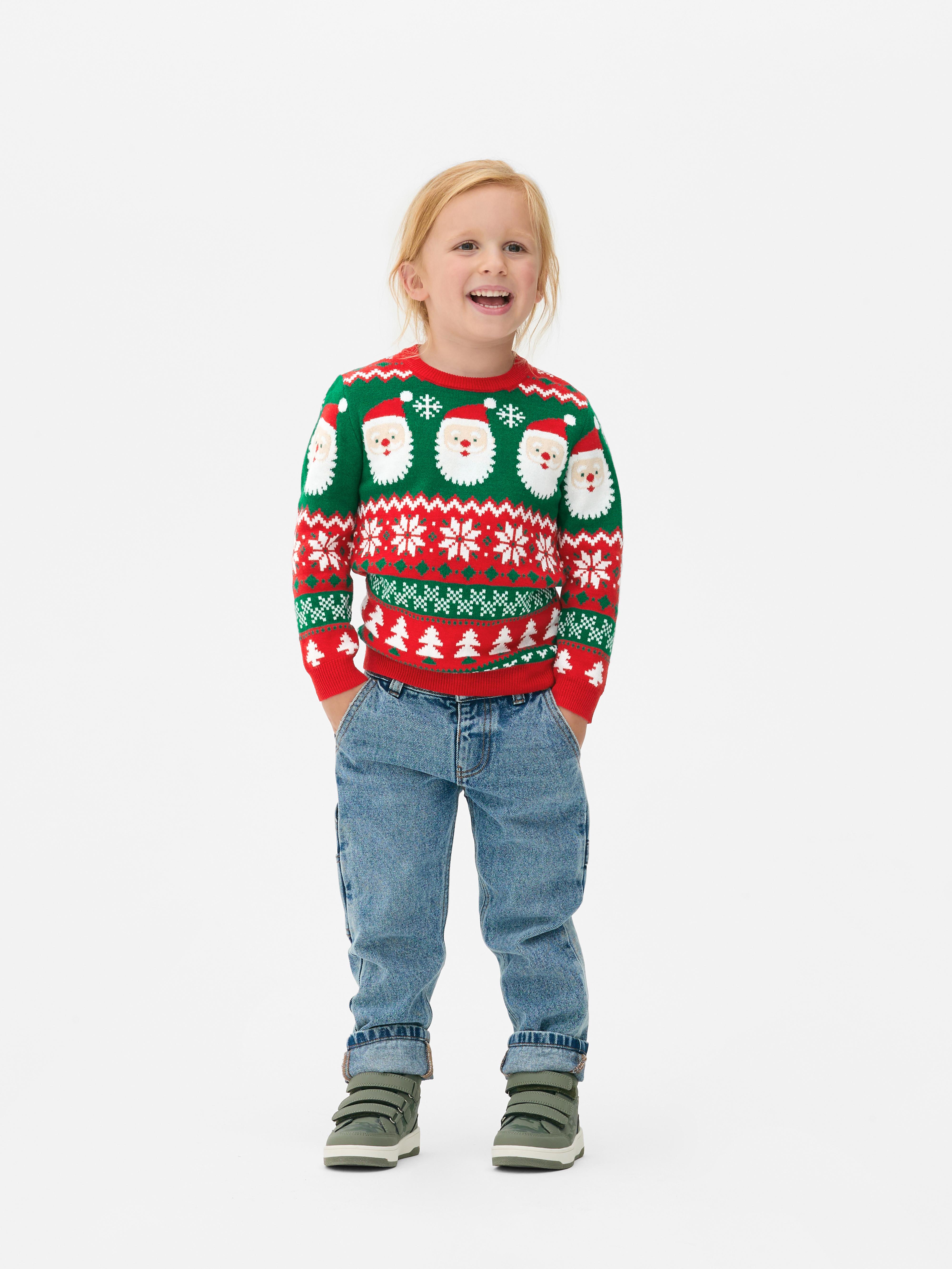 Boys Red Kids Christmas Fair Isle Jumper Primark