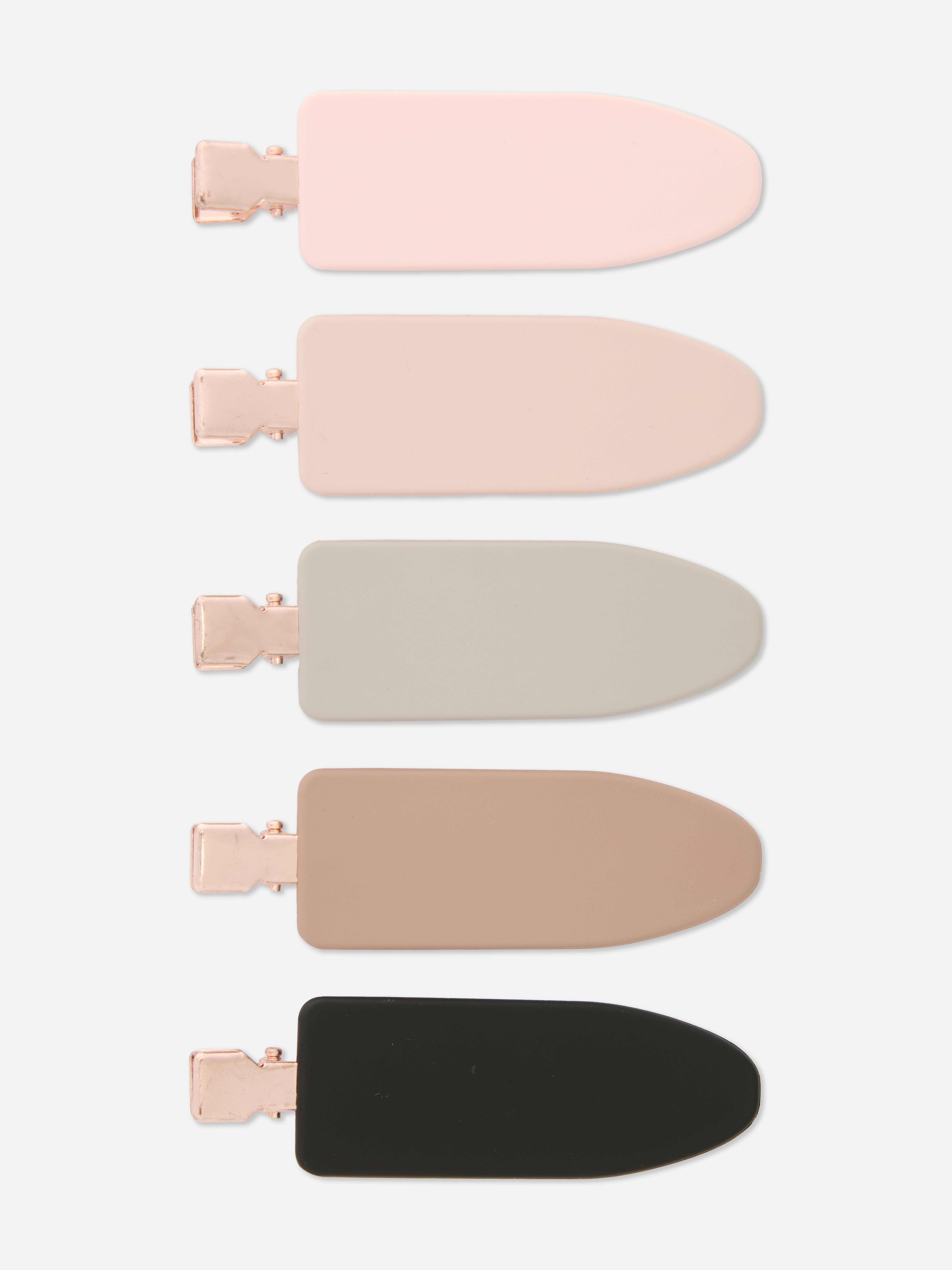 Lot de 5 barrettes extra-larges sans dents