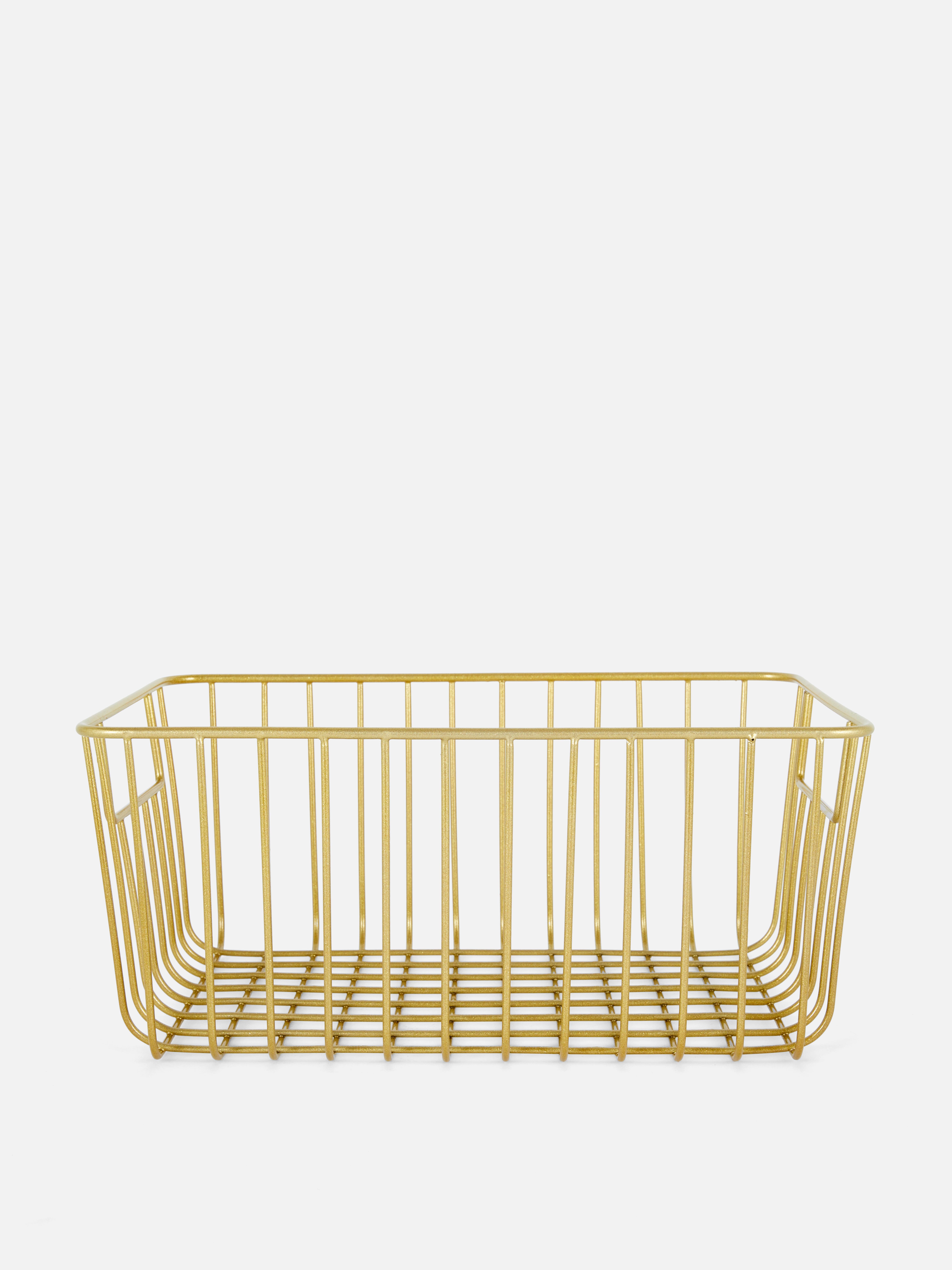 Panier de rangement en fil métallisé