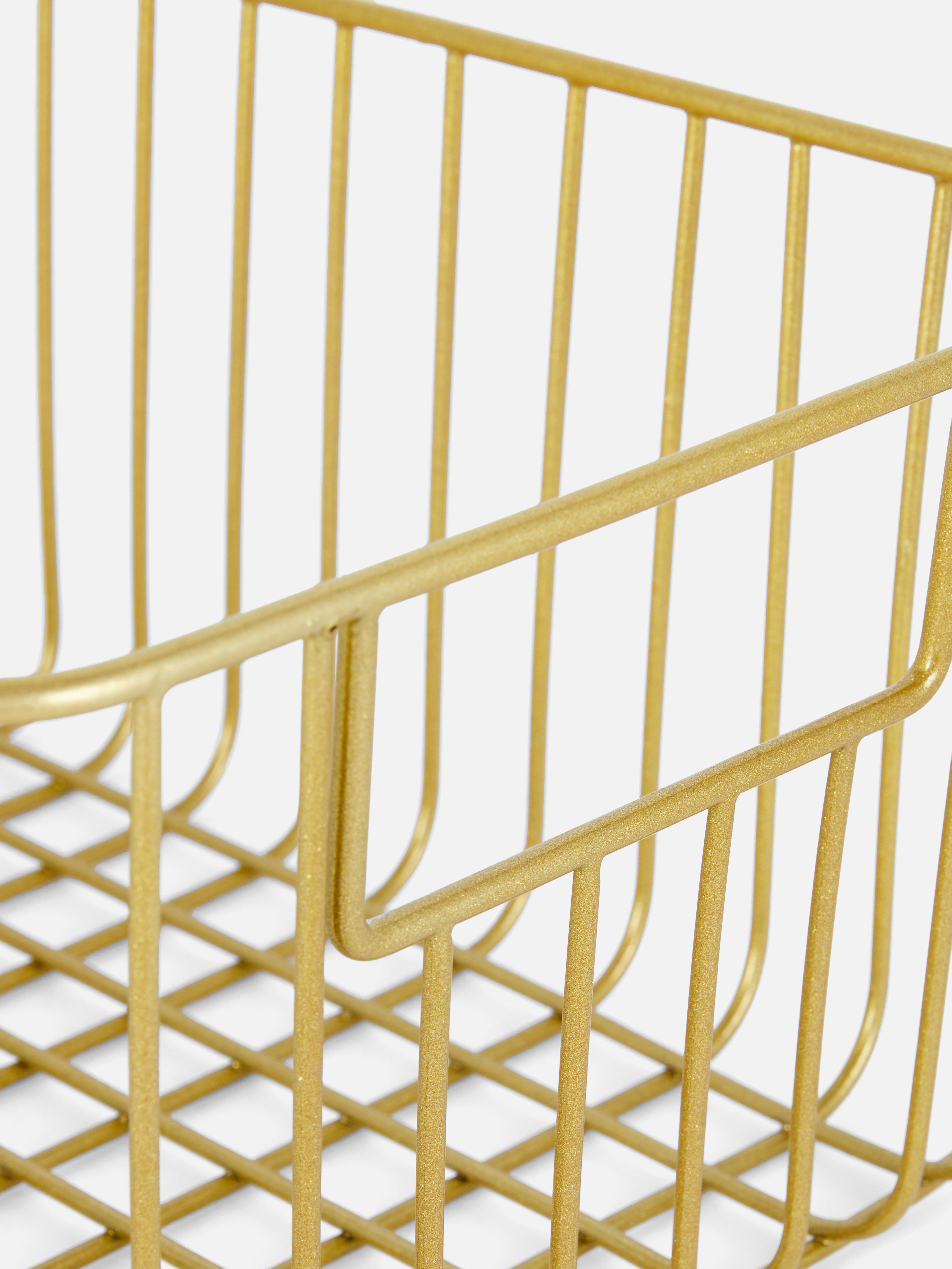 Panier de rangement en fil métallisé
