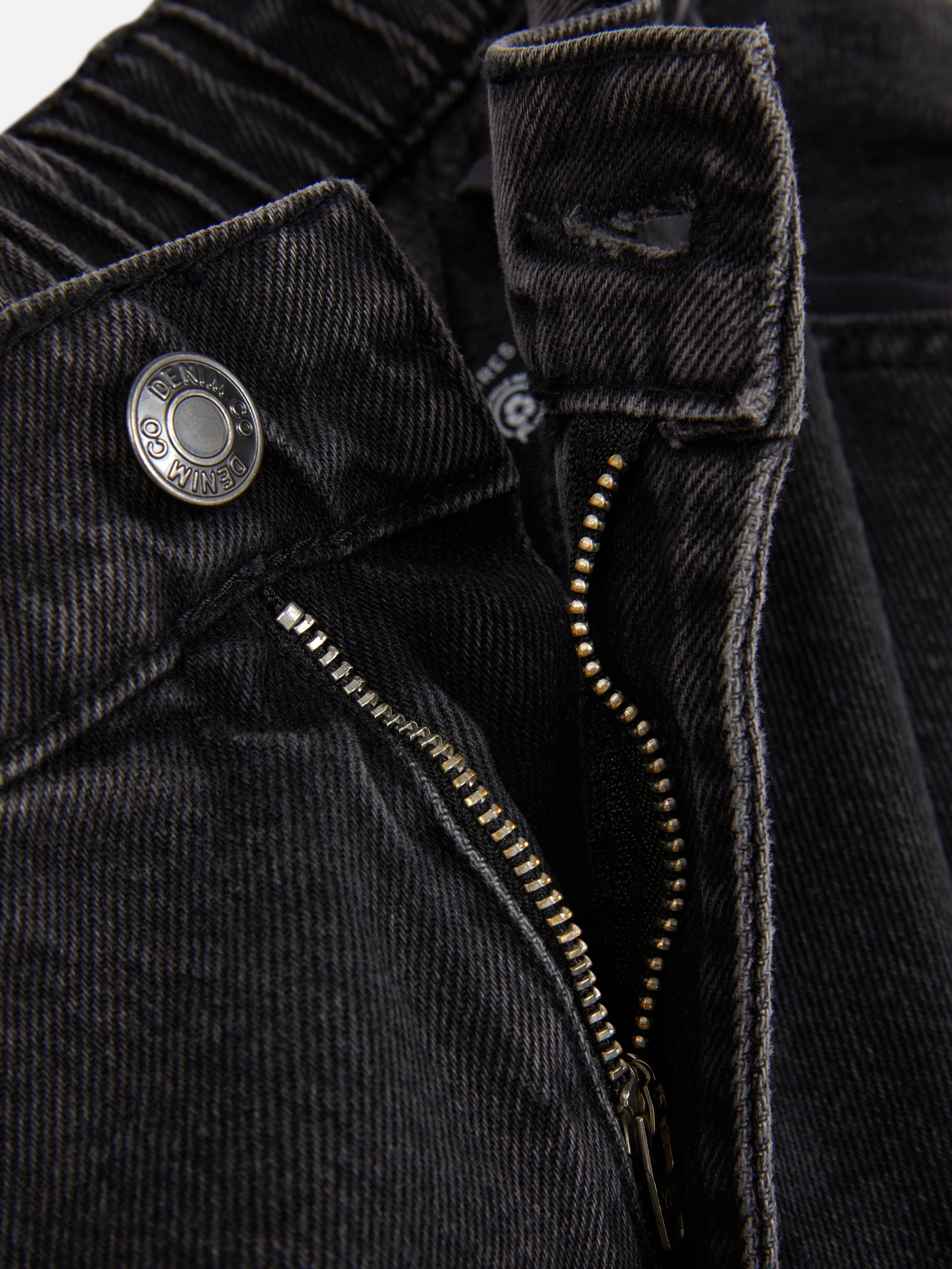 Jean large elastique Noir discret Femme Primark