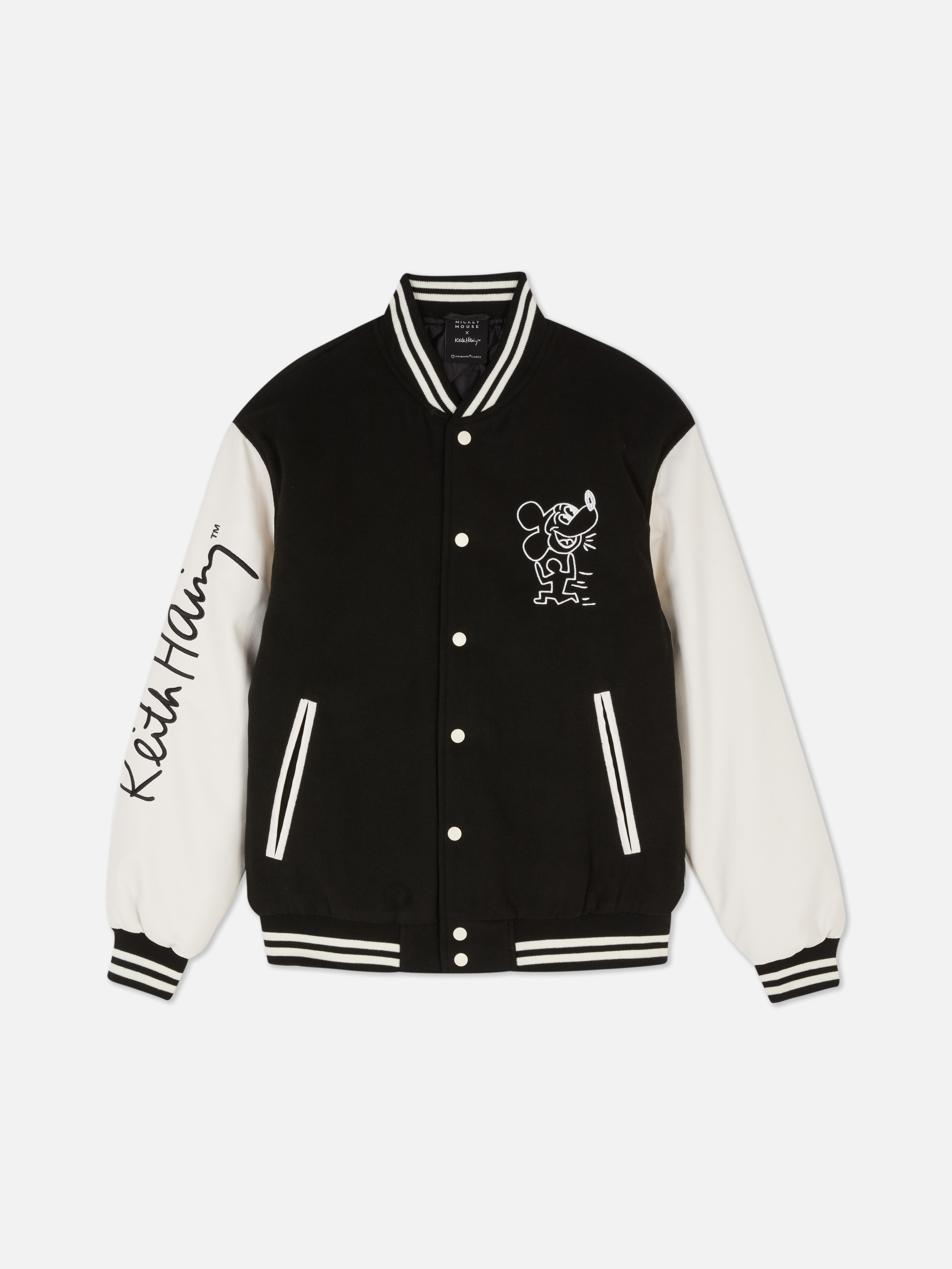 Giacca stile college Topolino Disney x Keith Haring