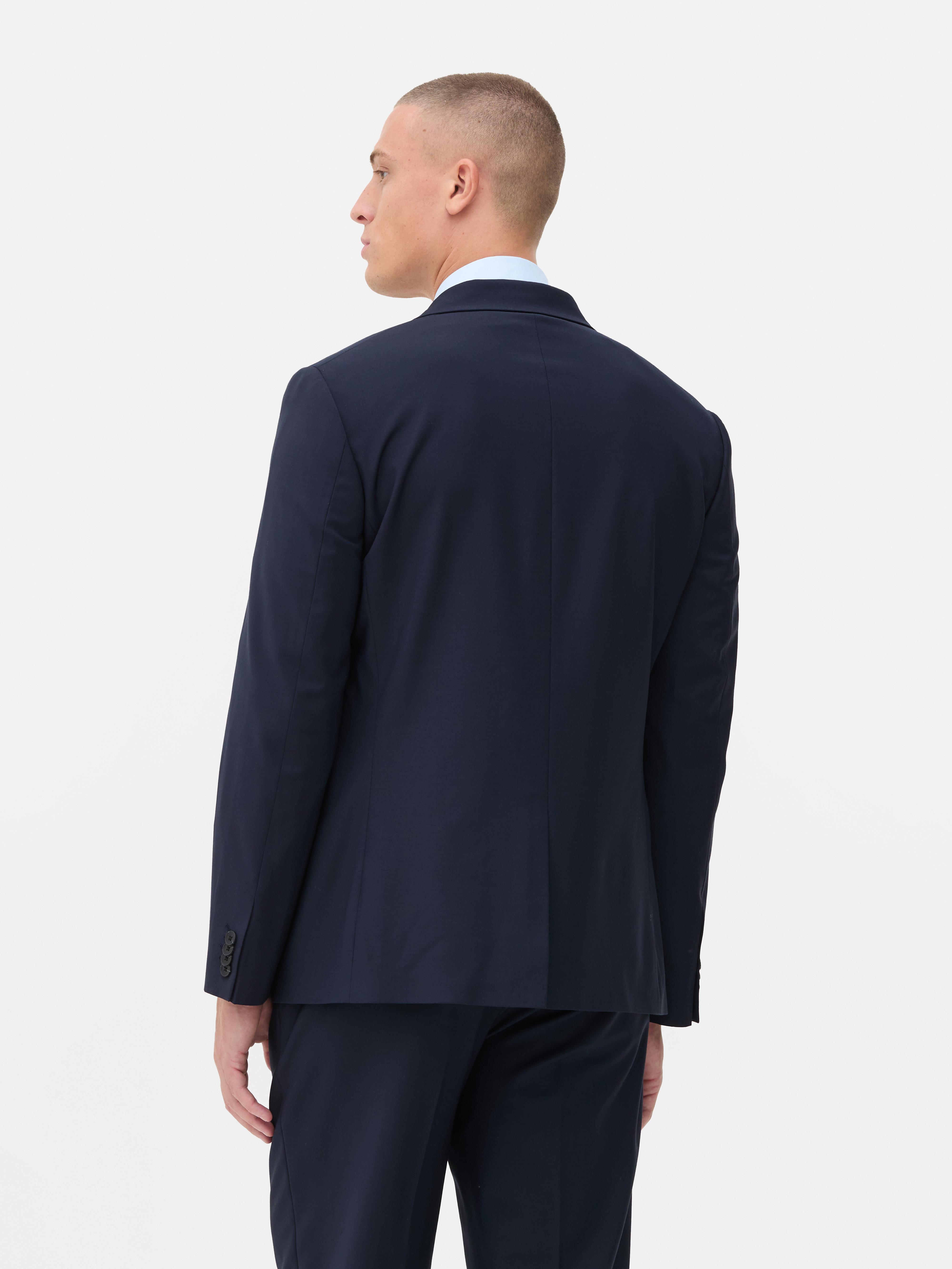 Mens Navy Single Breasted Suit Jacket Primark