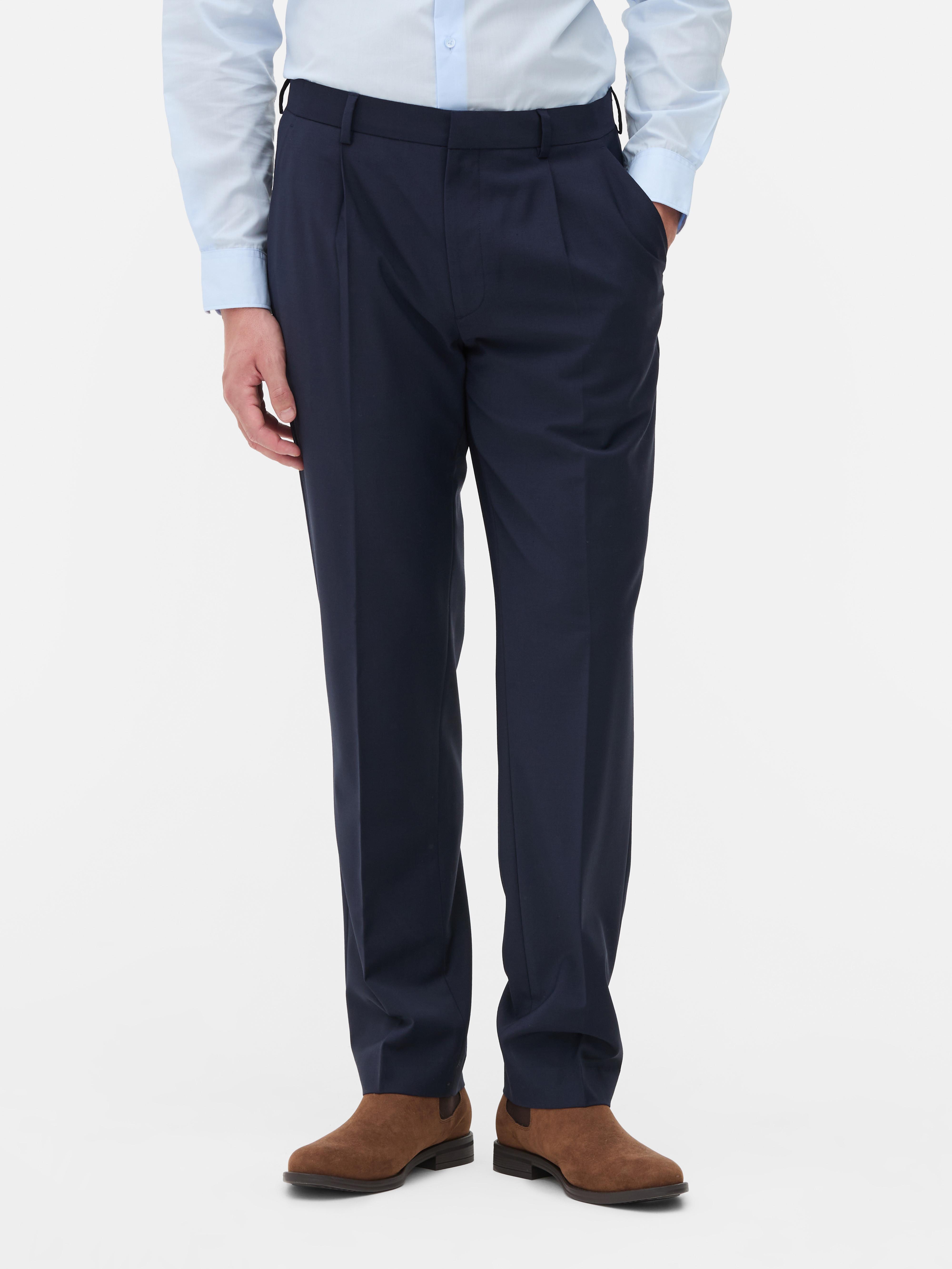 Mens Black Tailored Suit Trousers Primark