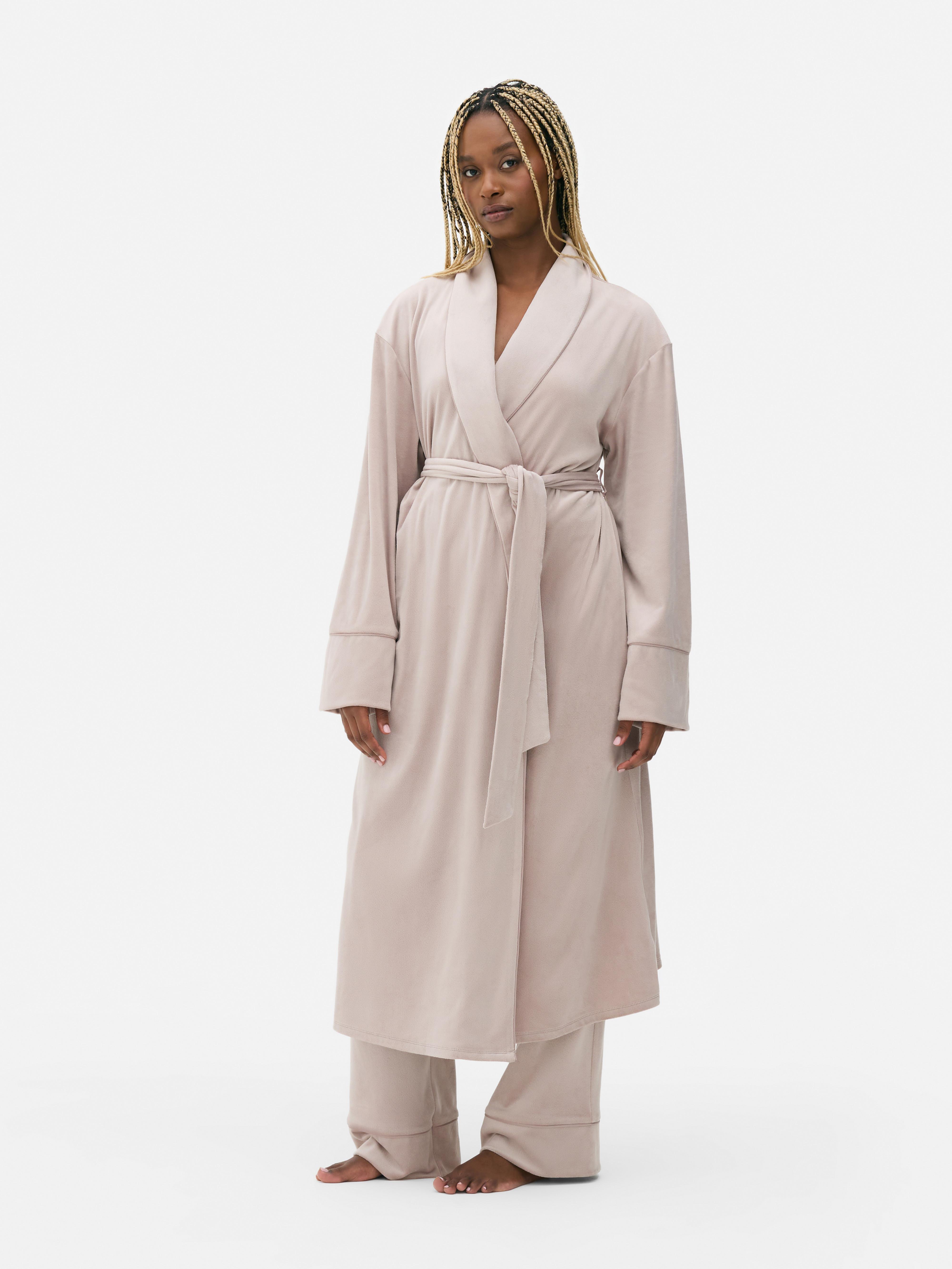 Womens Mocha Minky Dressing Gown Primark