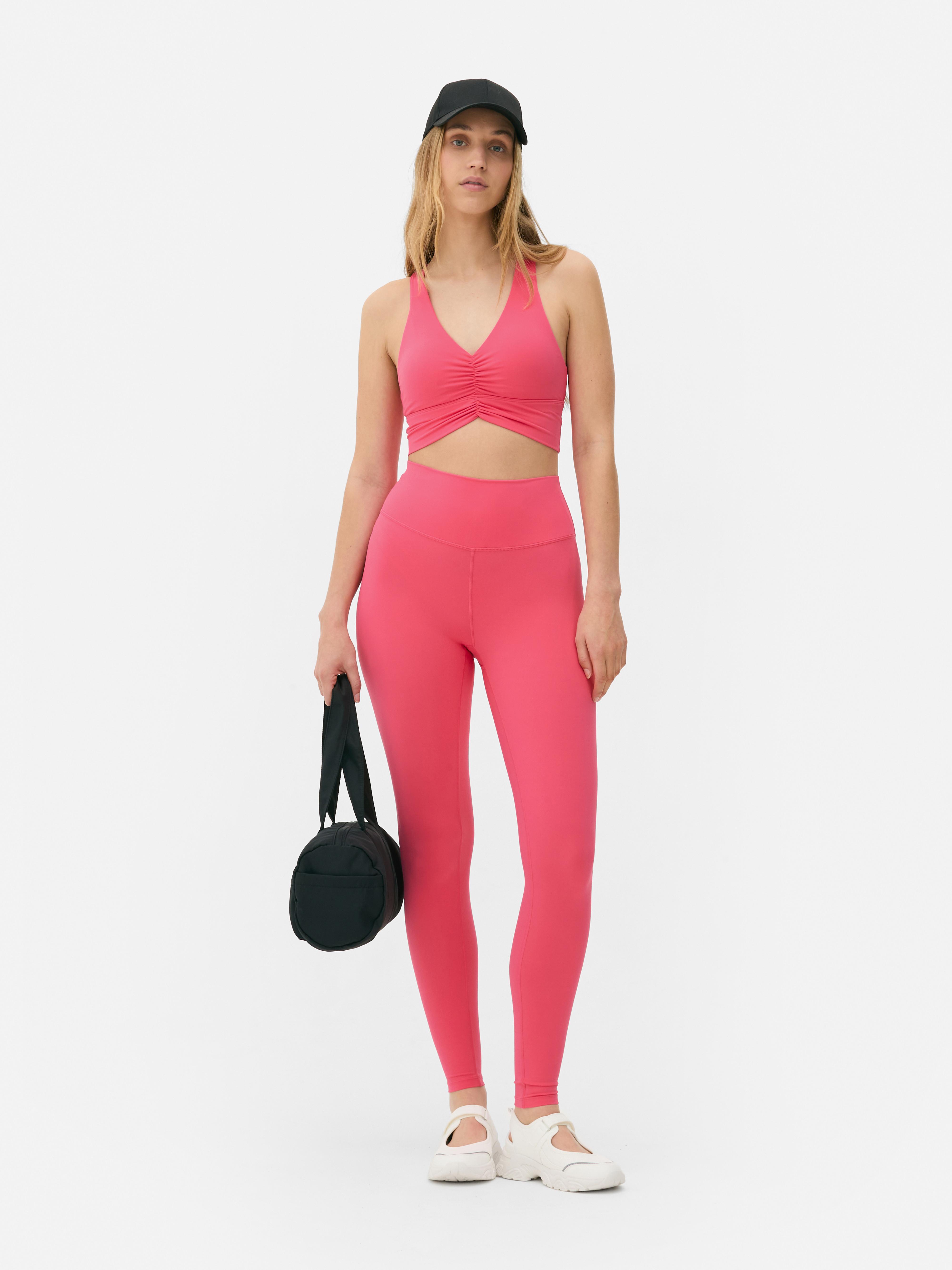 Edzőtermi leggings puha anyagból Korall