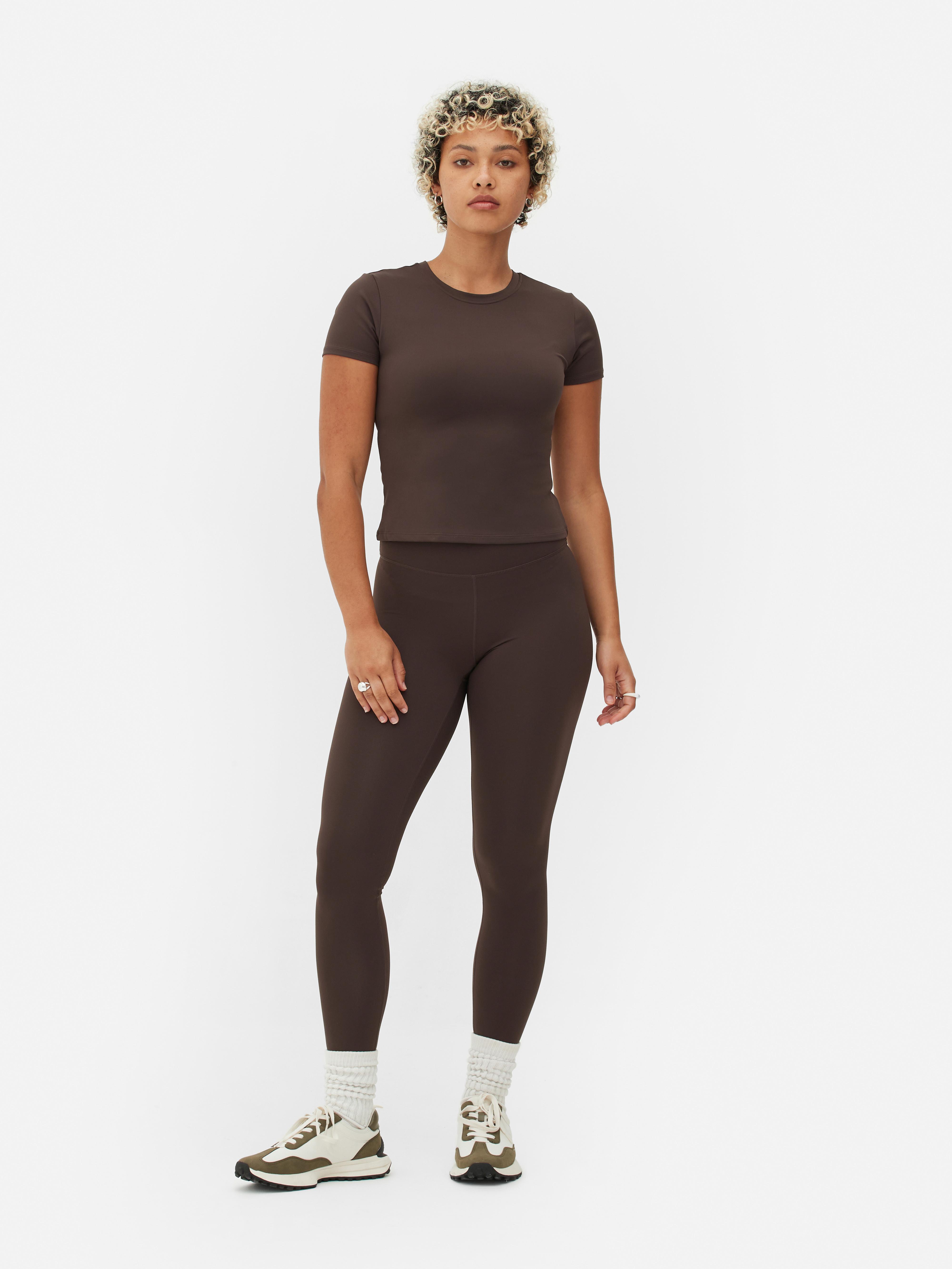 Womens Chocolate Buttery Soft Gym Leggings Primark