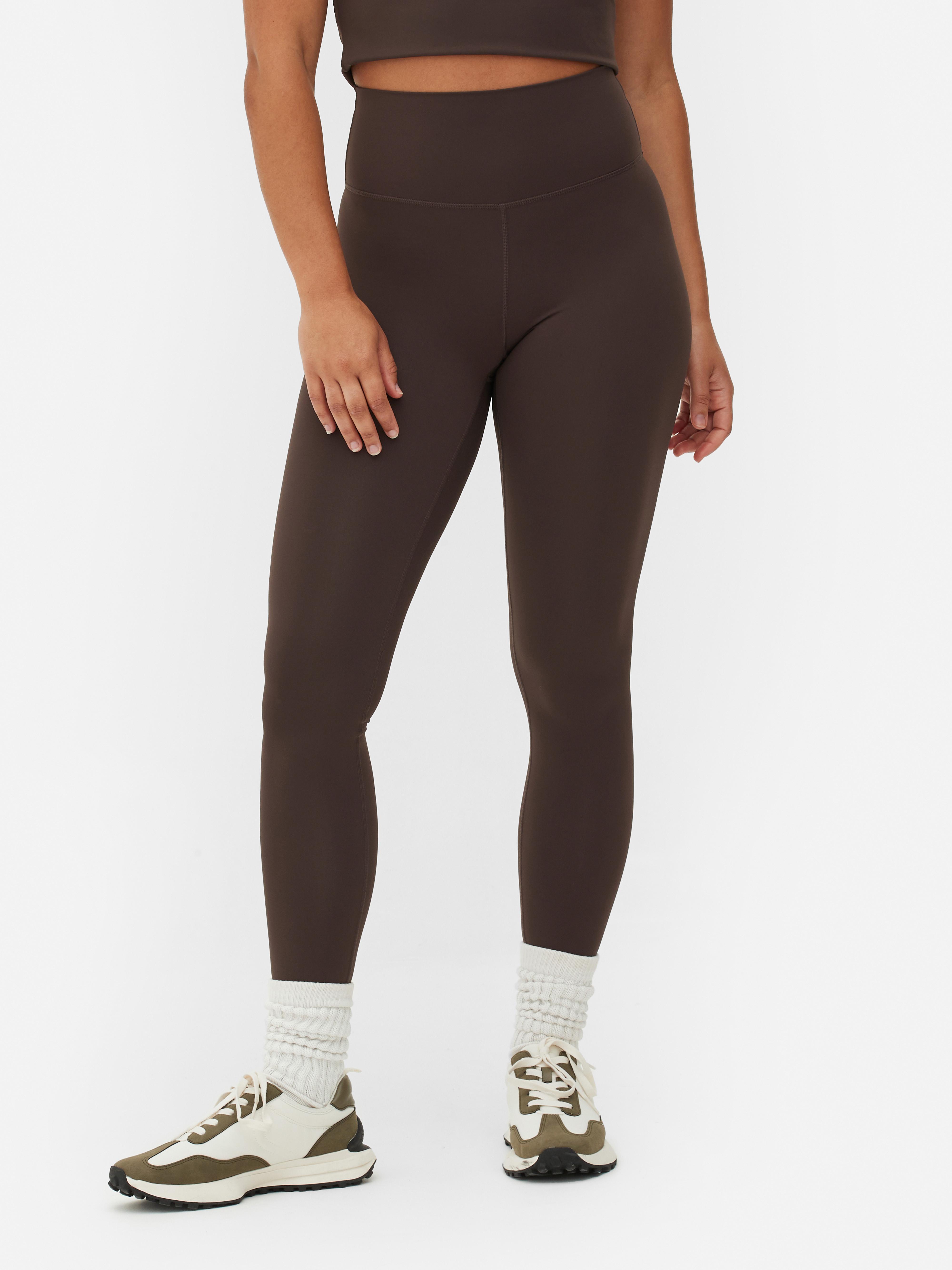 Womens Chocolate Buttery Soft Gym Leggings Primark