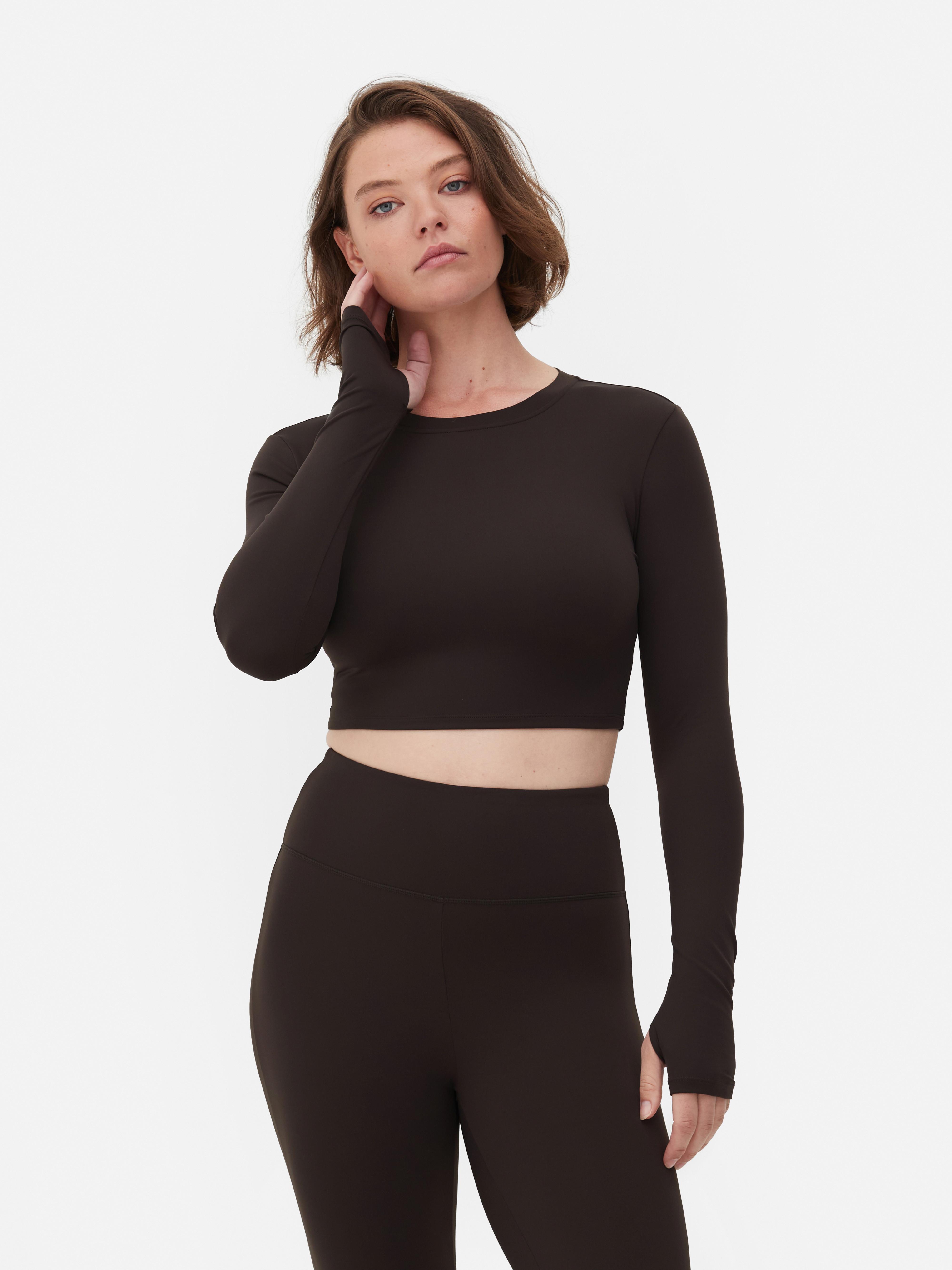 Long sleeve crop top sport online