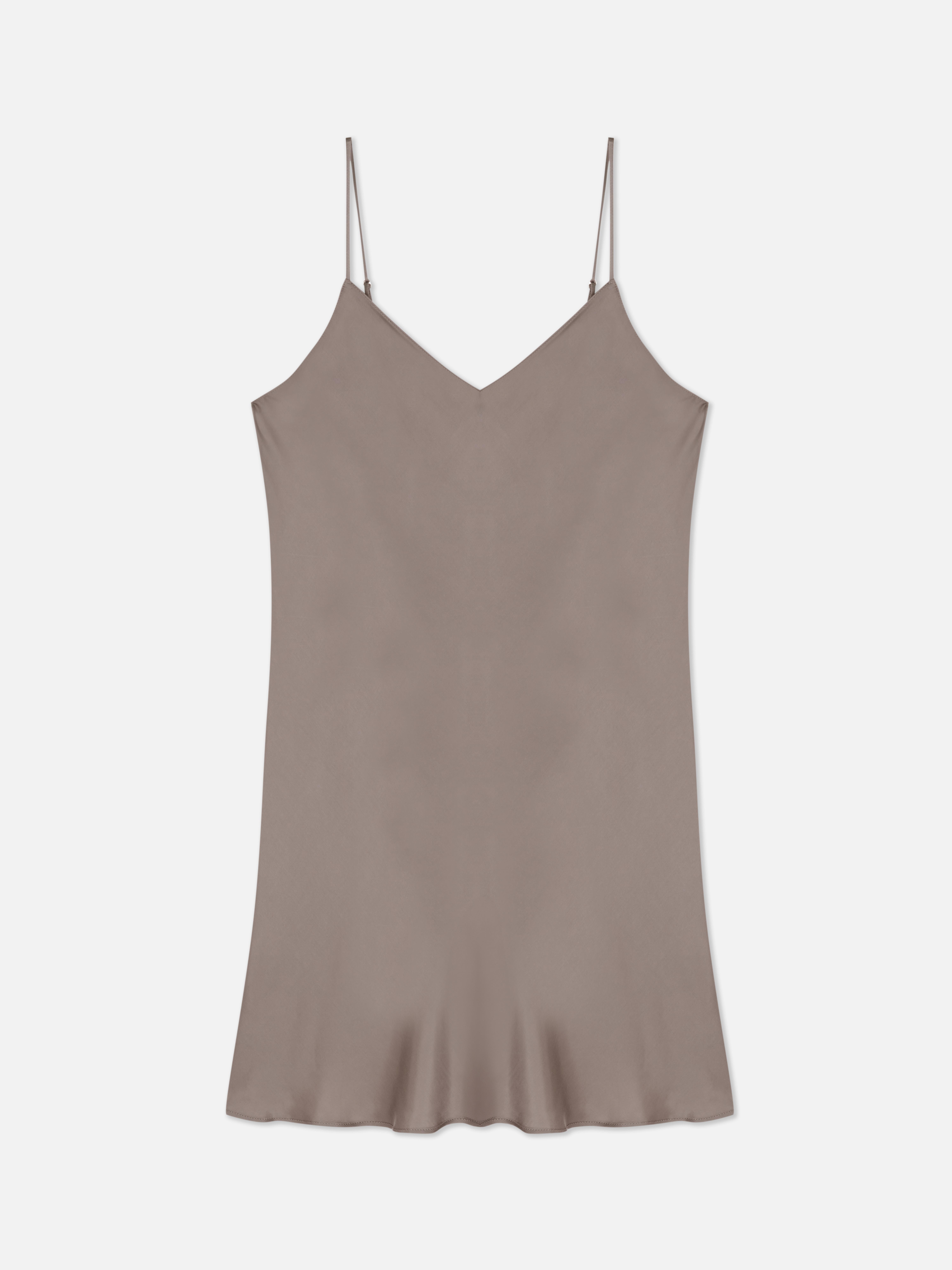 Nuisette en satin a col en V Gris Femme Primark