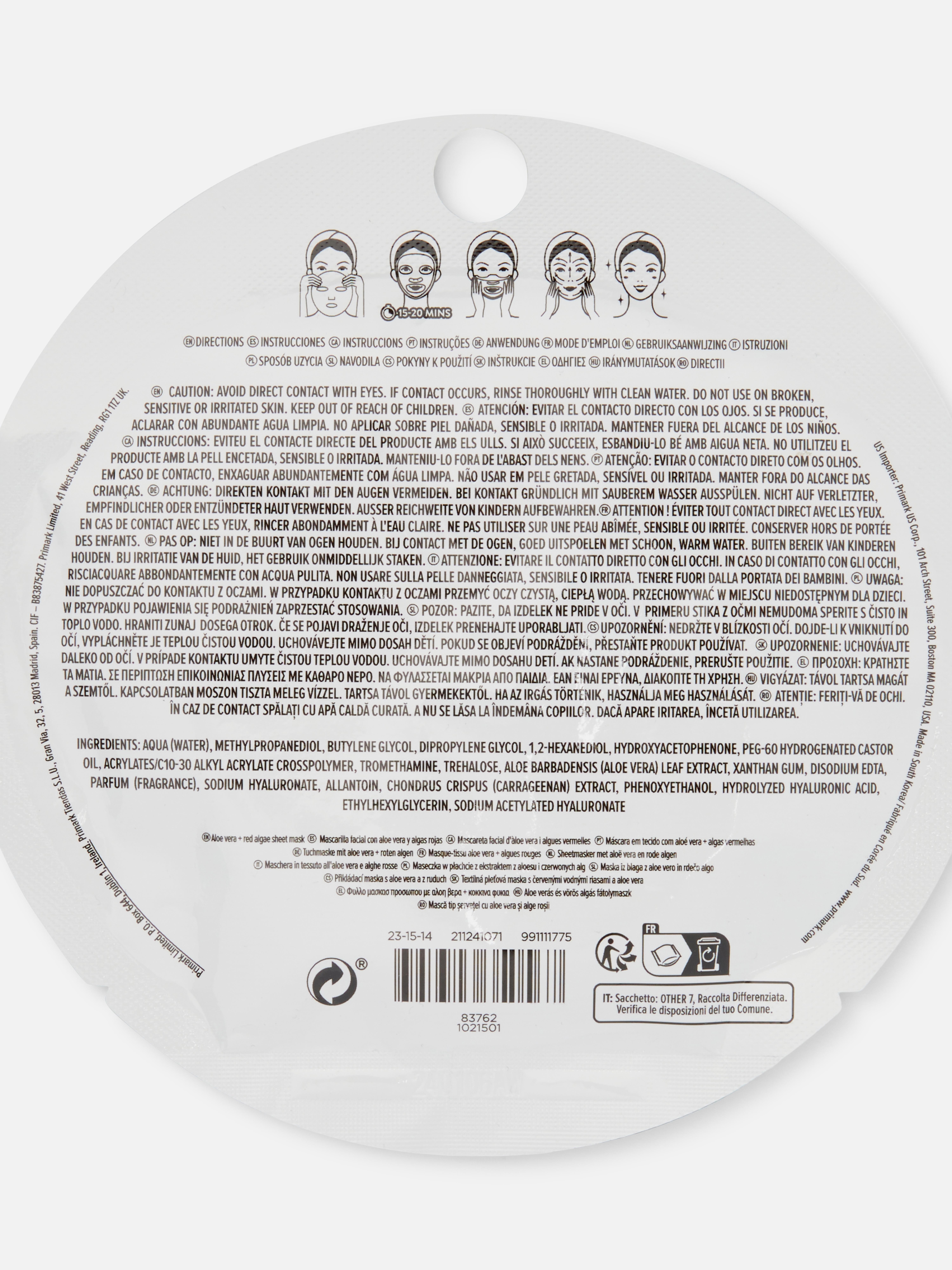 PS...Cleanse and Smooth Aloe Vera Sheet Mask