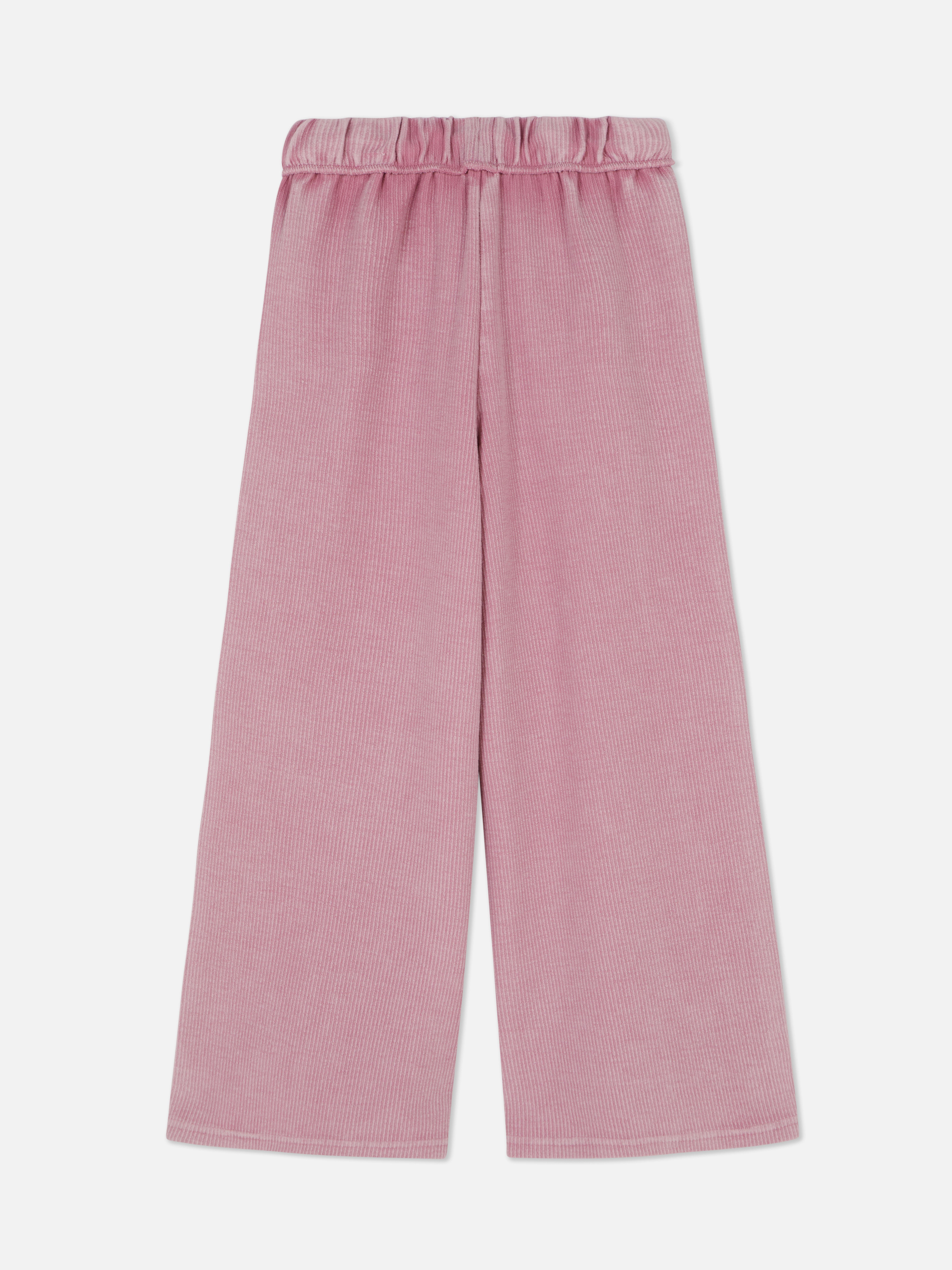 Pink ribbed joggers hotsell