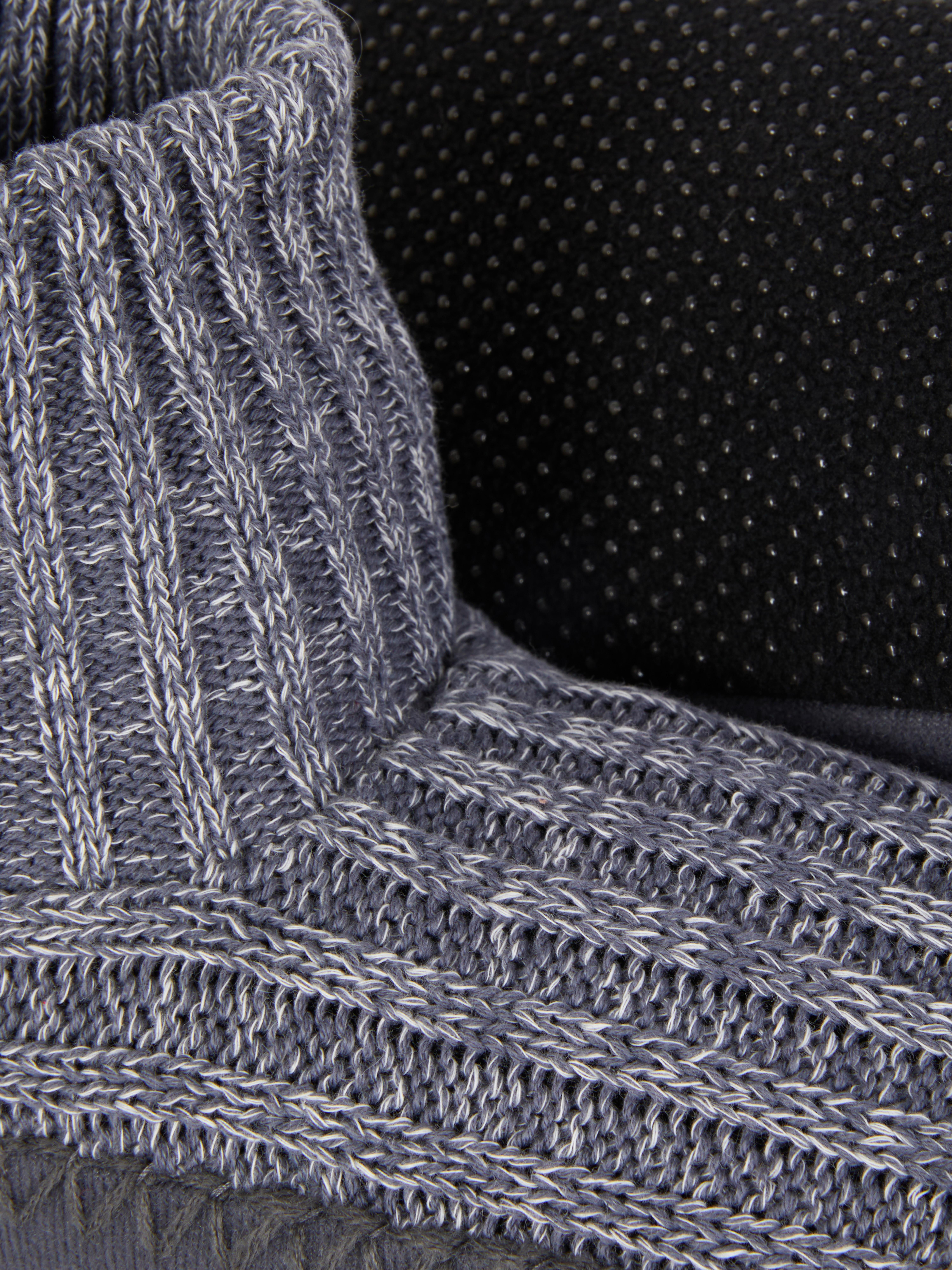 Mens Charcoal Ribbed Sock Boots Primark