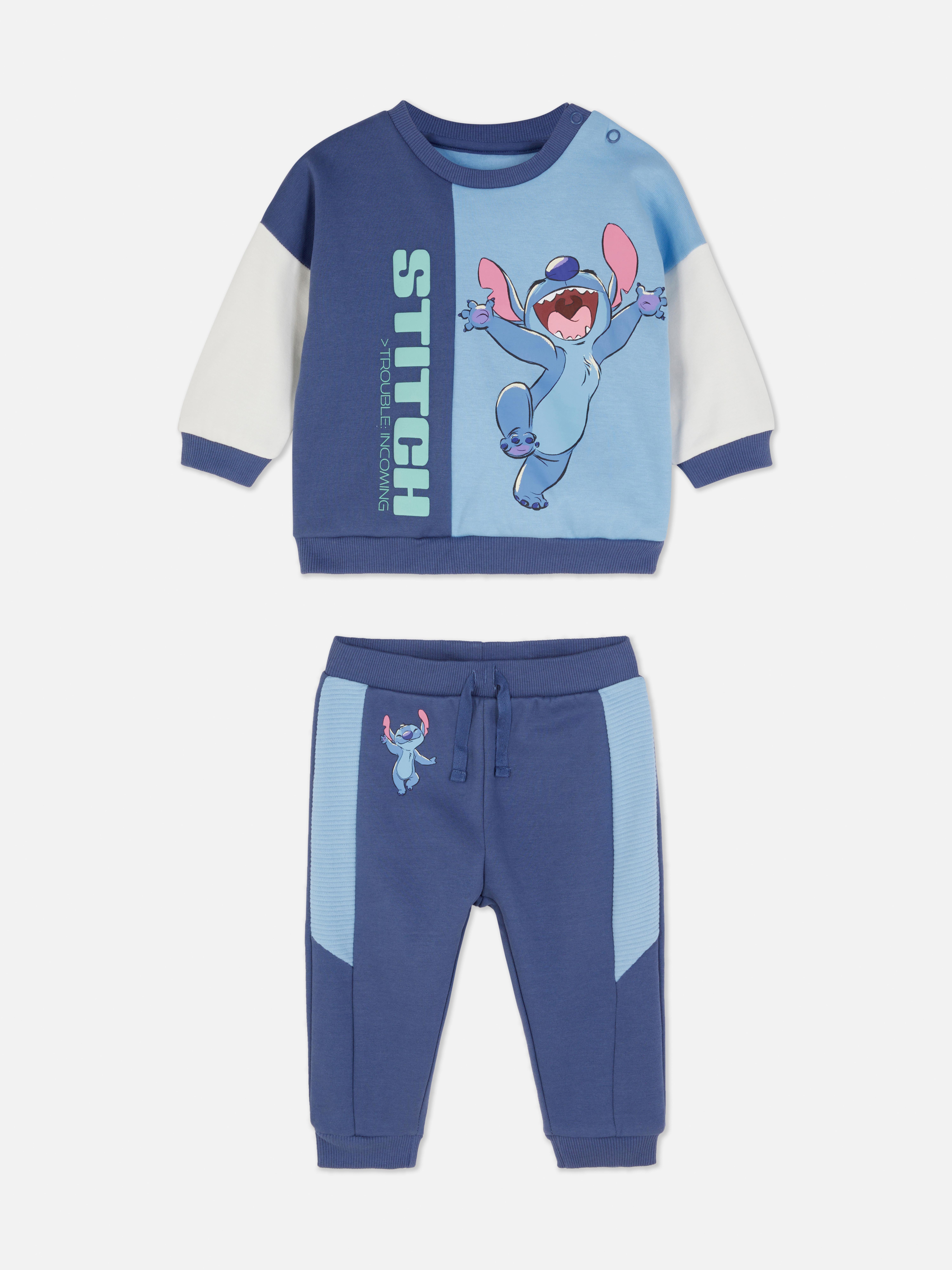 Baby Boys Blue Disney’s Stitch Crew Neck Sweatshirt and Joggers Coord