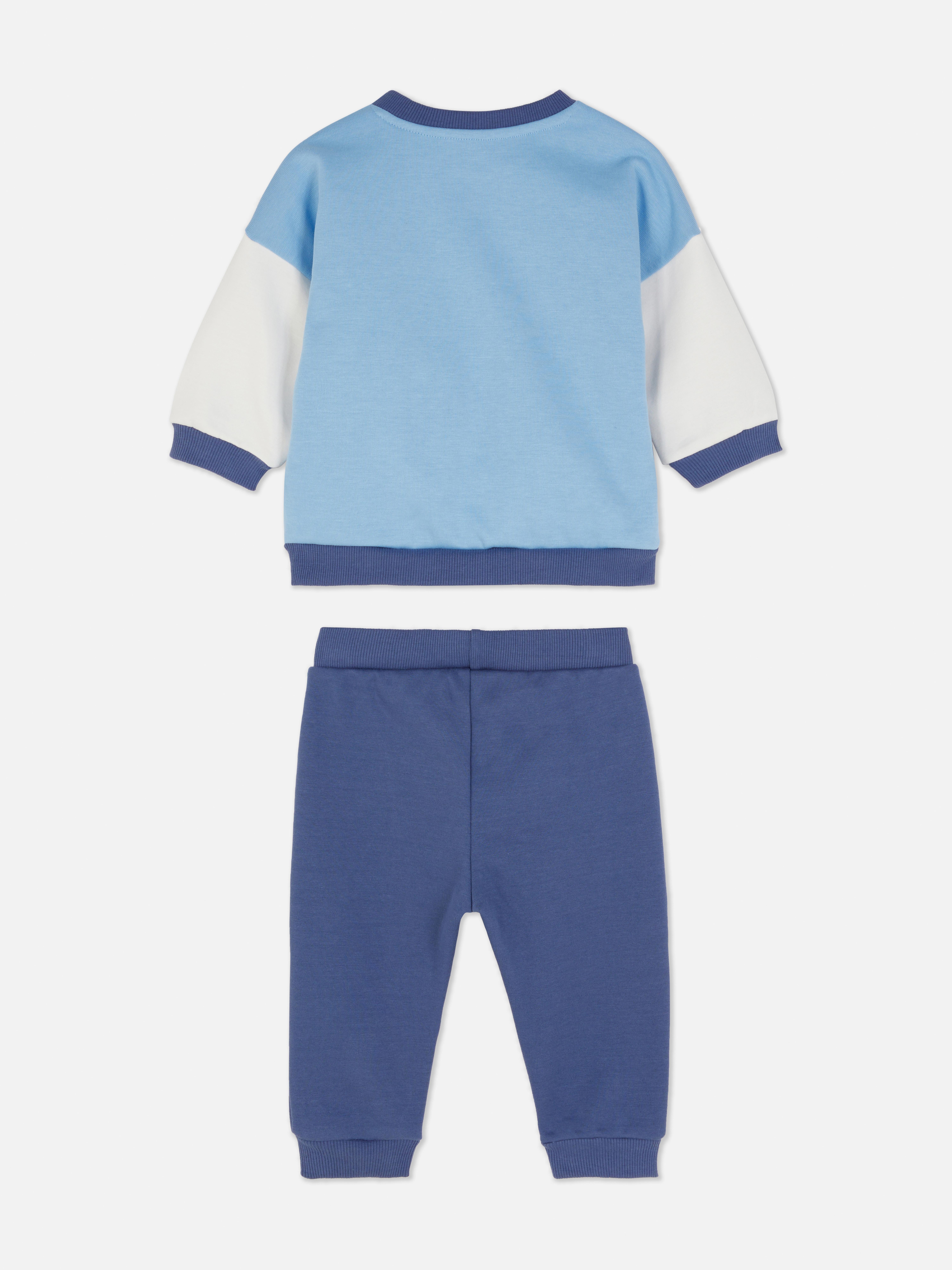 Baby Boys Blue Disney’s Stitch Crew Neck Sweatshirt and Joggers Coord