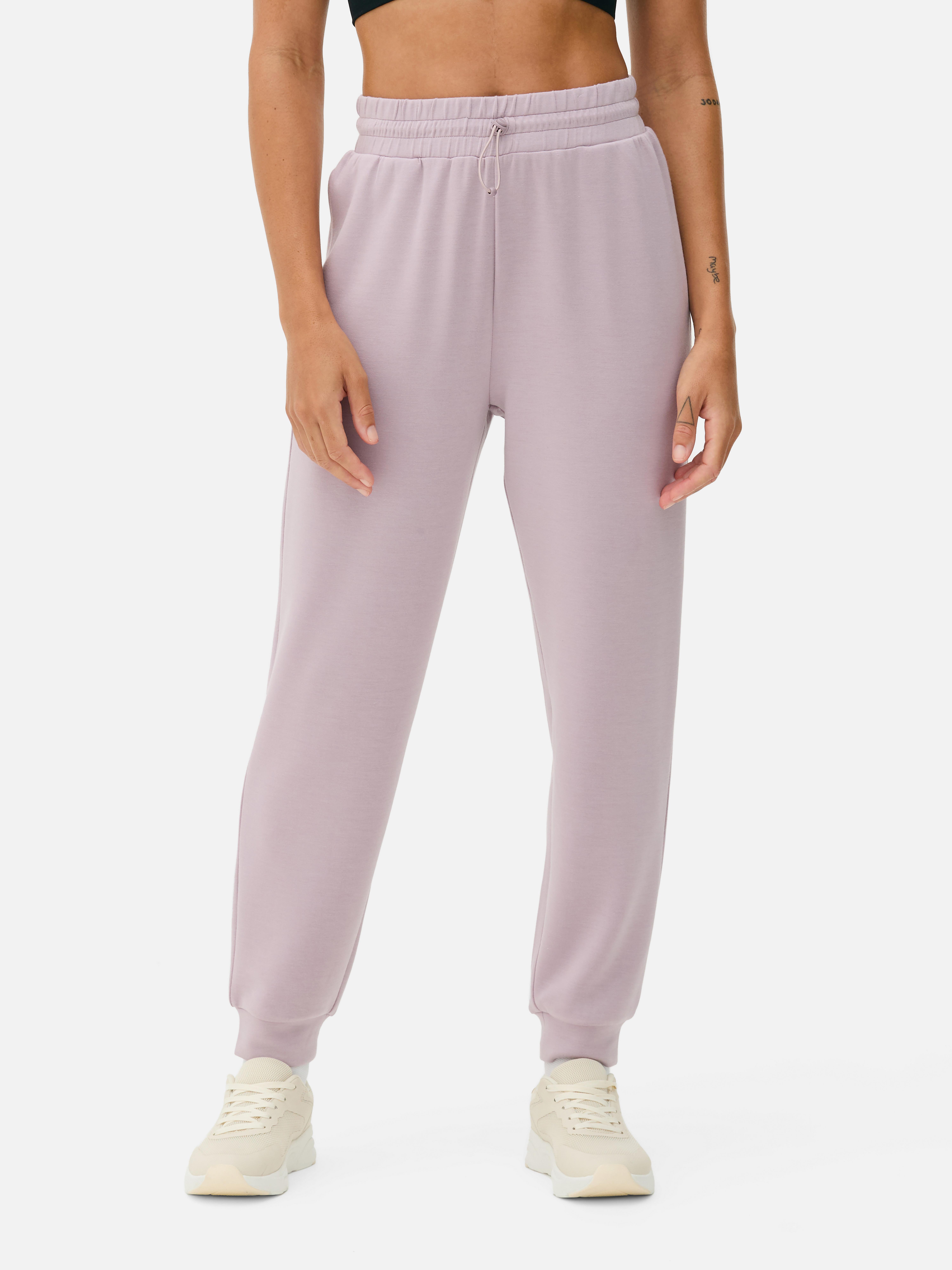 Matchende joggingbroek met verstelbare taille Lichtpaars Dames Primark