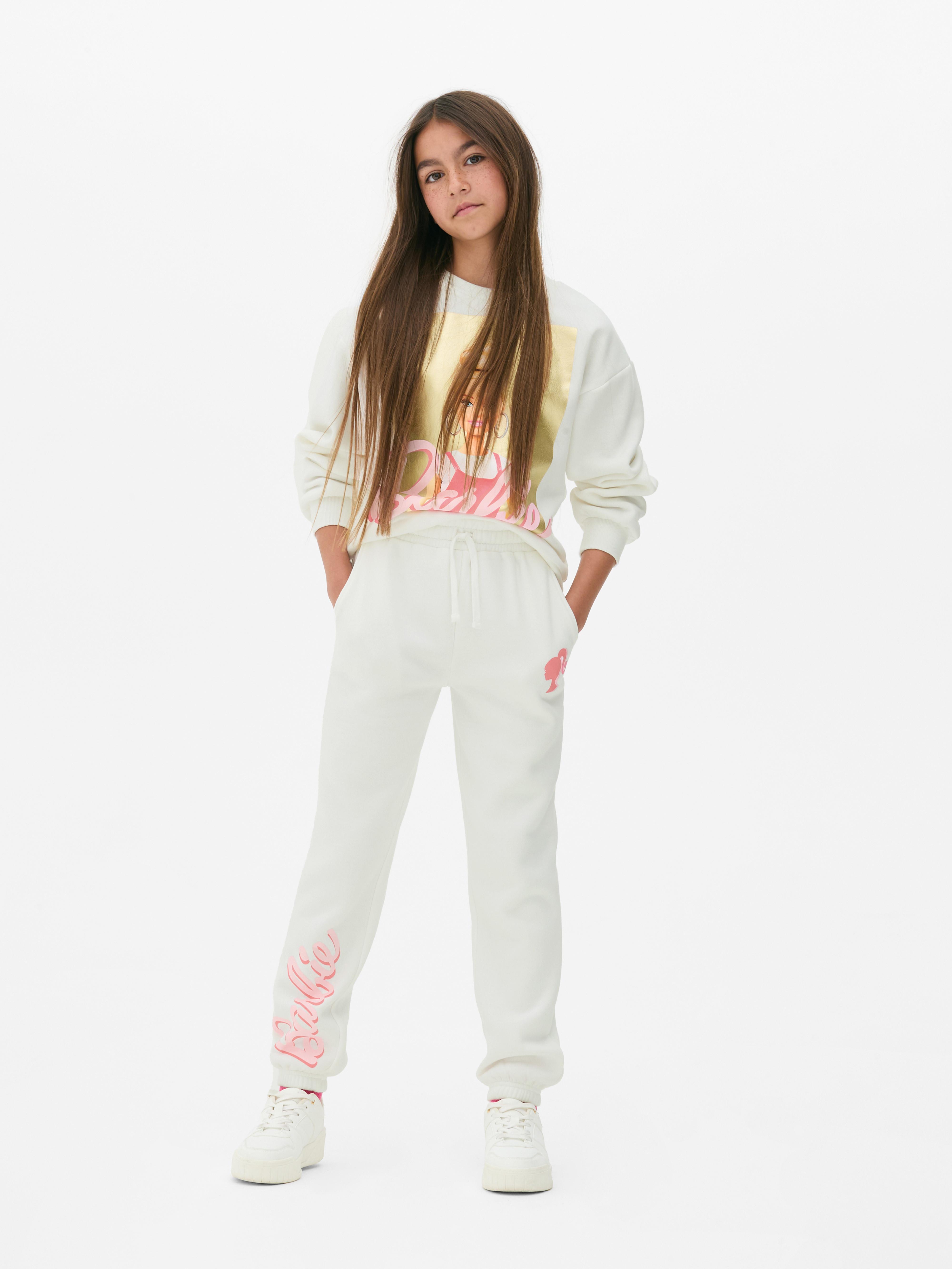 Bas jogging jersey basique Fille Brun clair