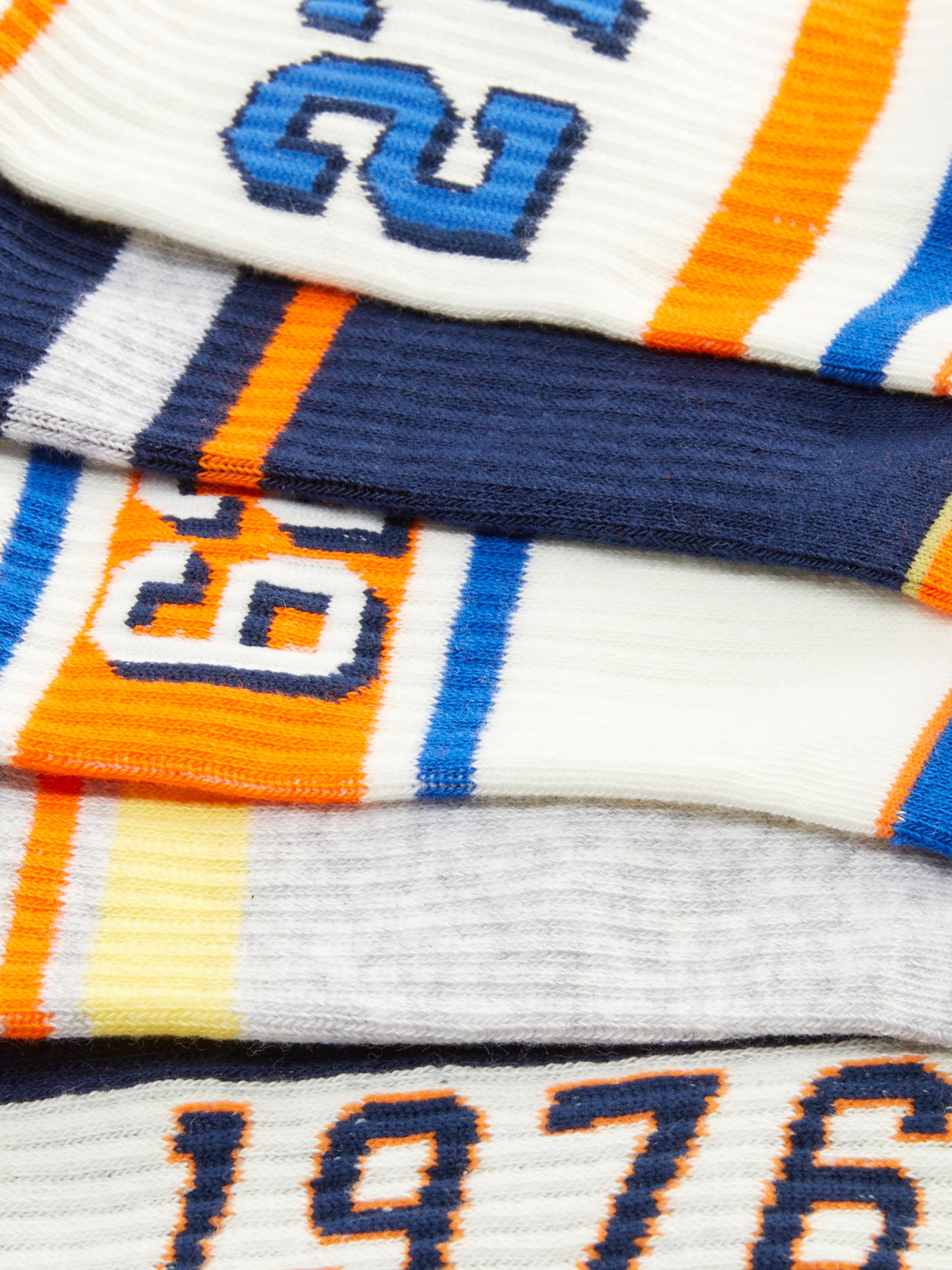 Boys Multi 5pk Varsity Ankle Socks Primark