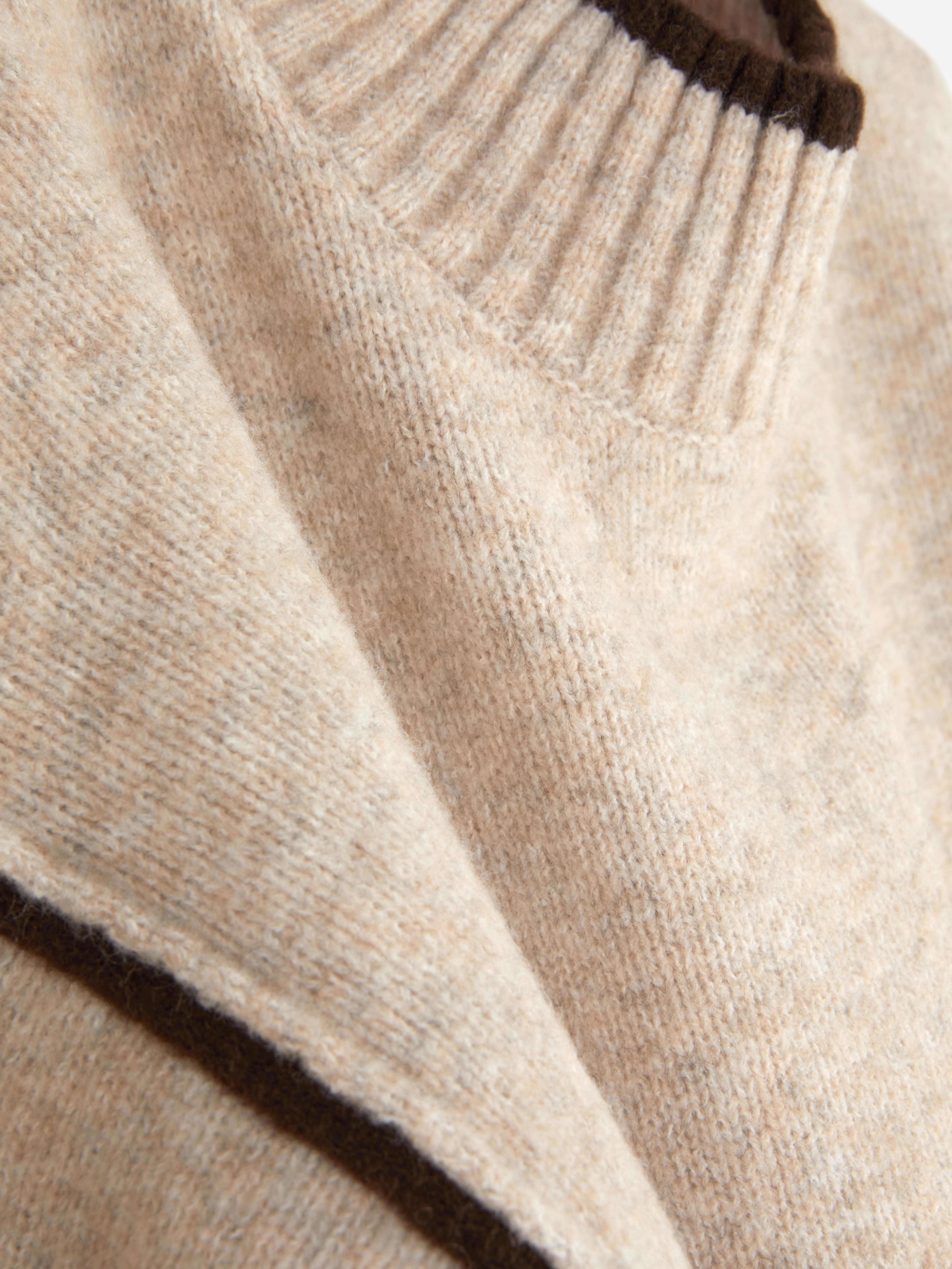 Women's Camel Contrast Stitch Jumper Penneys