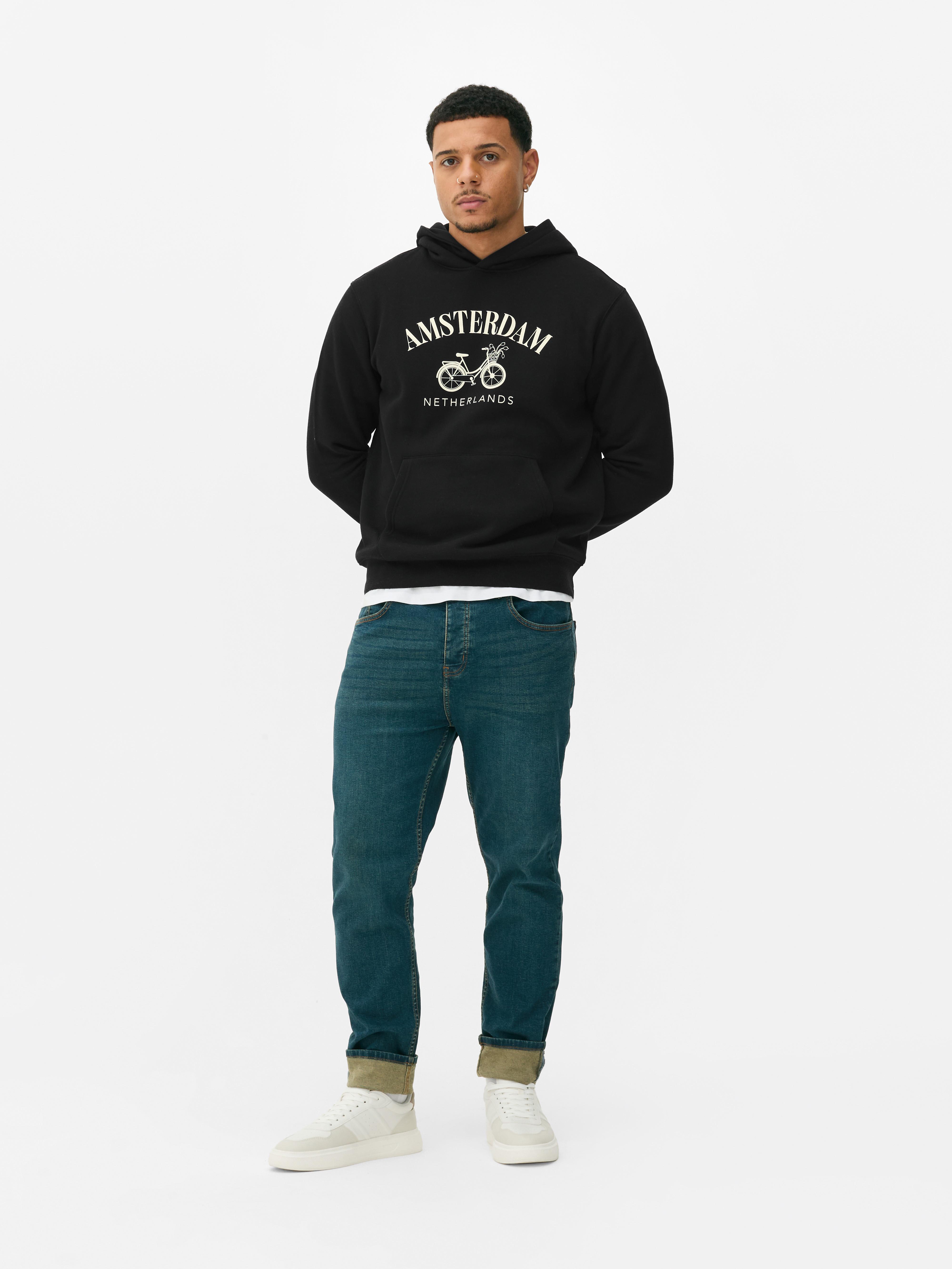 Hoodie met Amsterdam-print