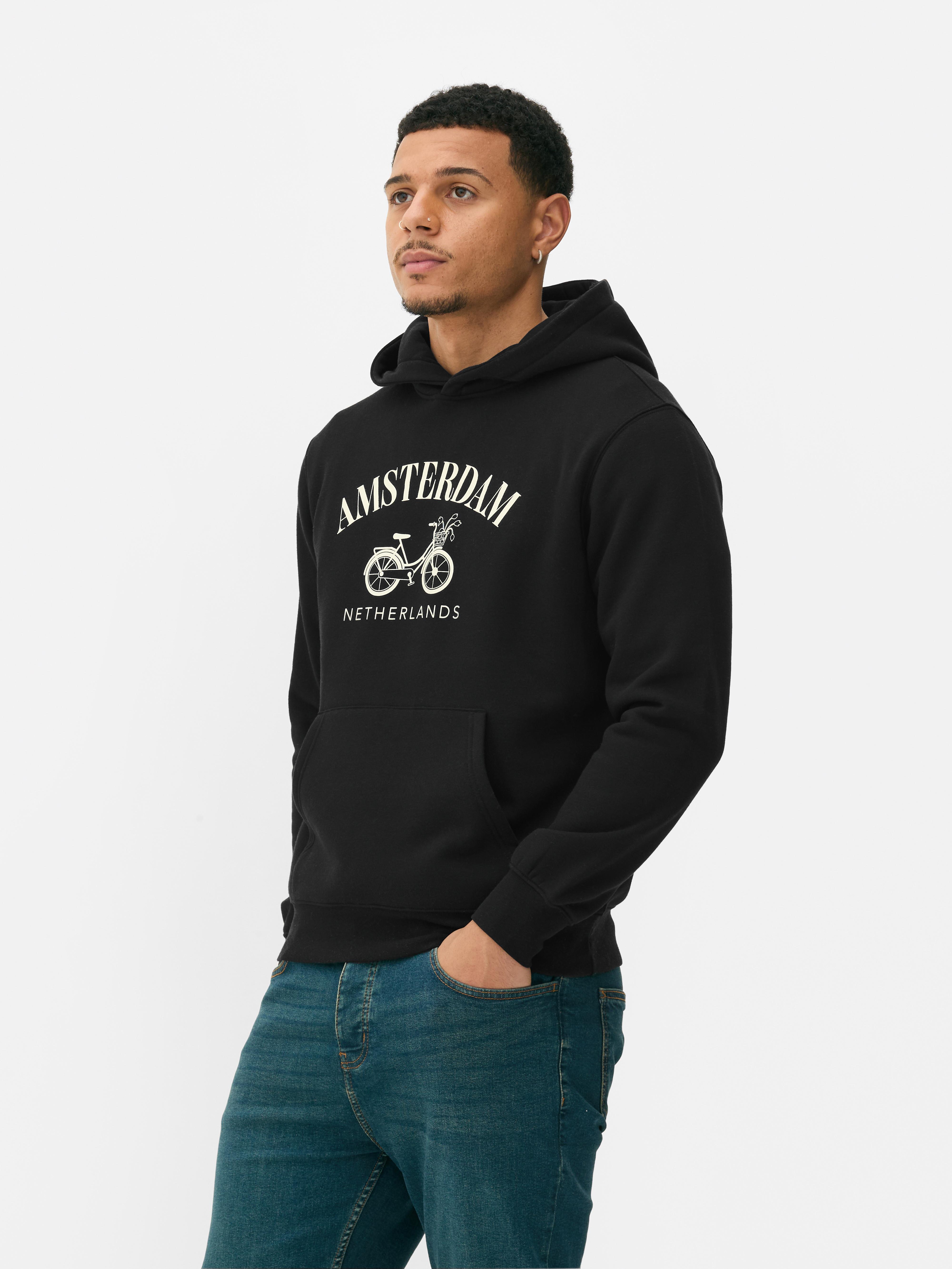 Hoodie met Amsterdam-print
