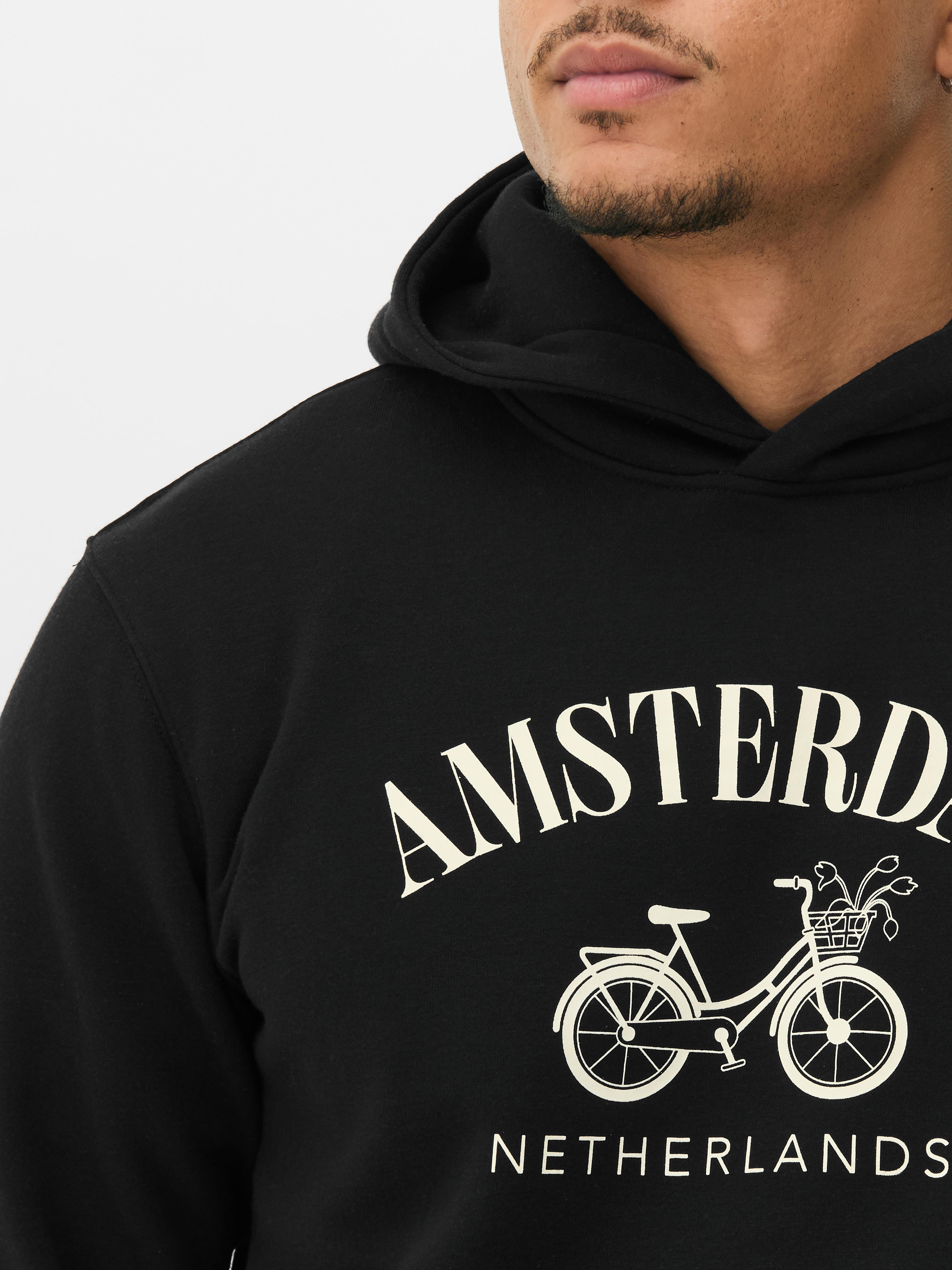 Hoodie met Amsterdam-print