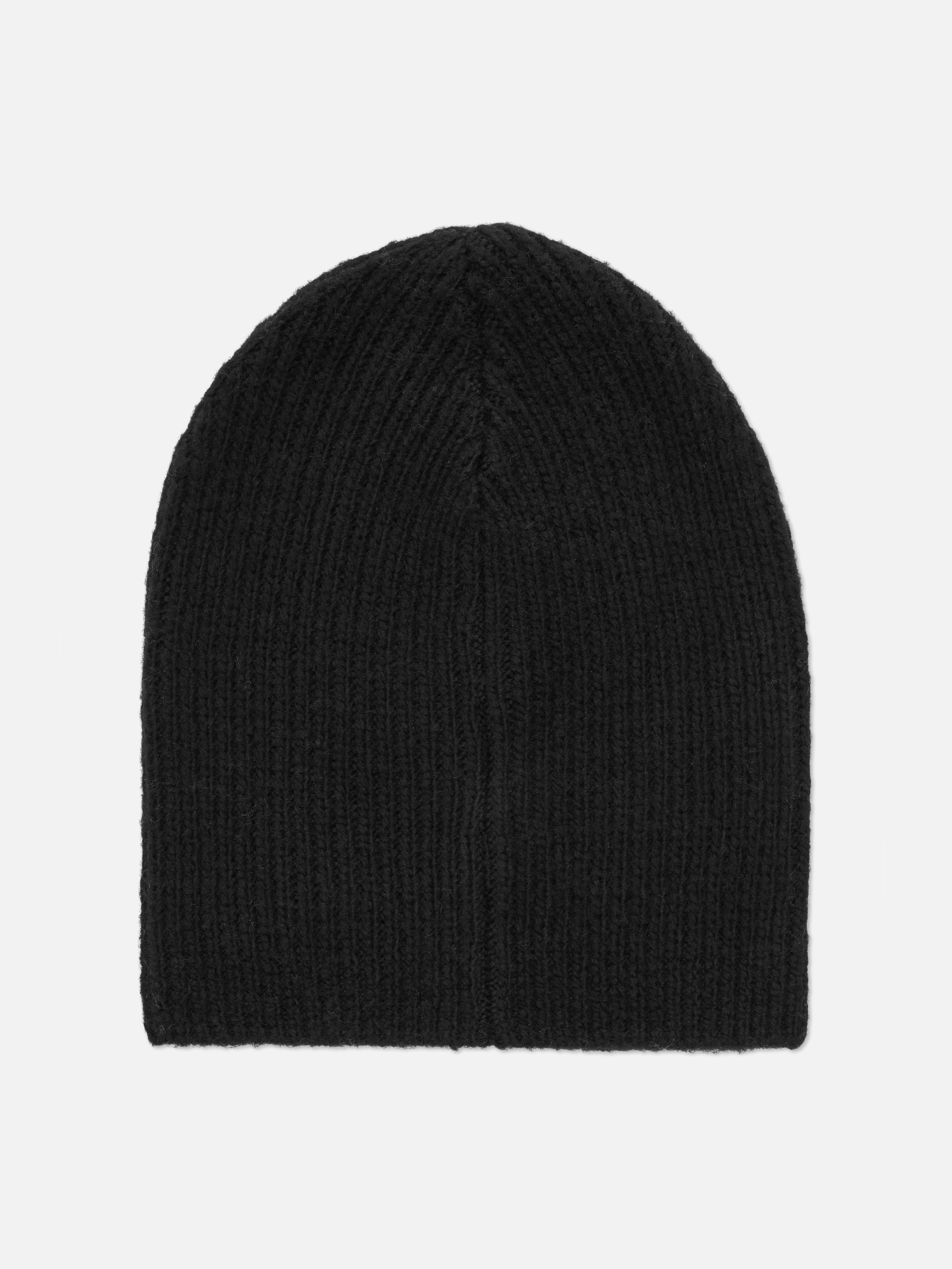 Bonnet en maille côtelée
