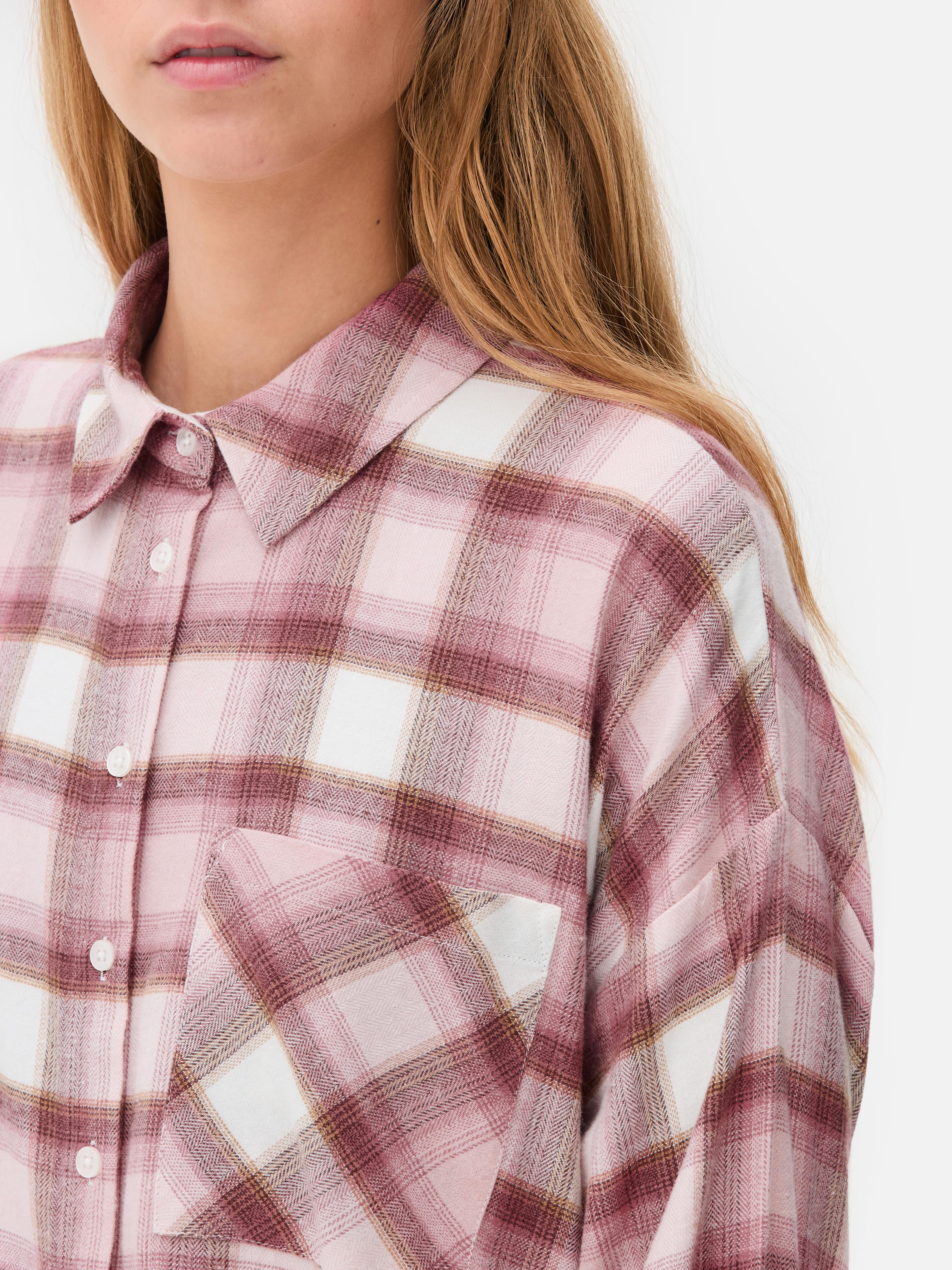 Camisa a cuadros de corte masculino Rosa Mujer Primark