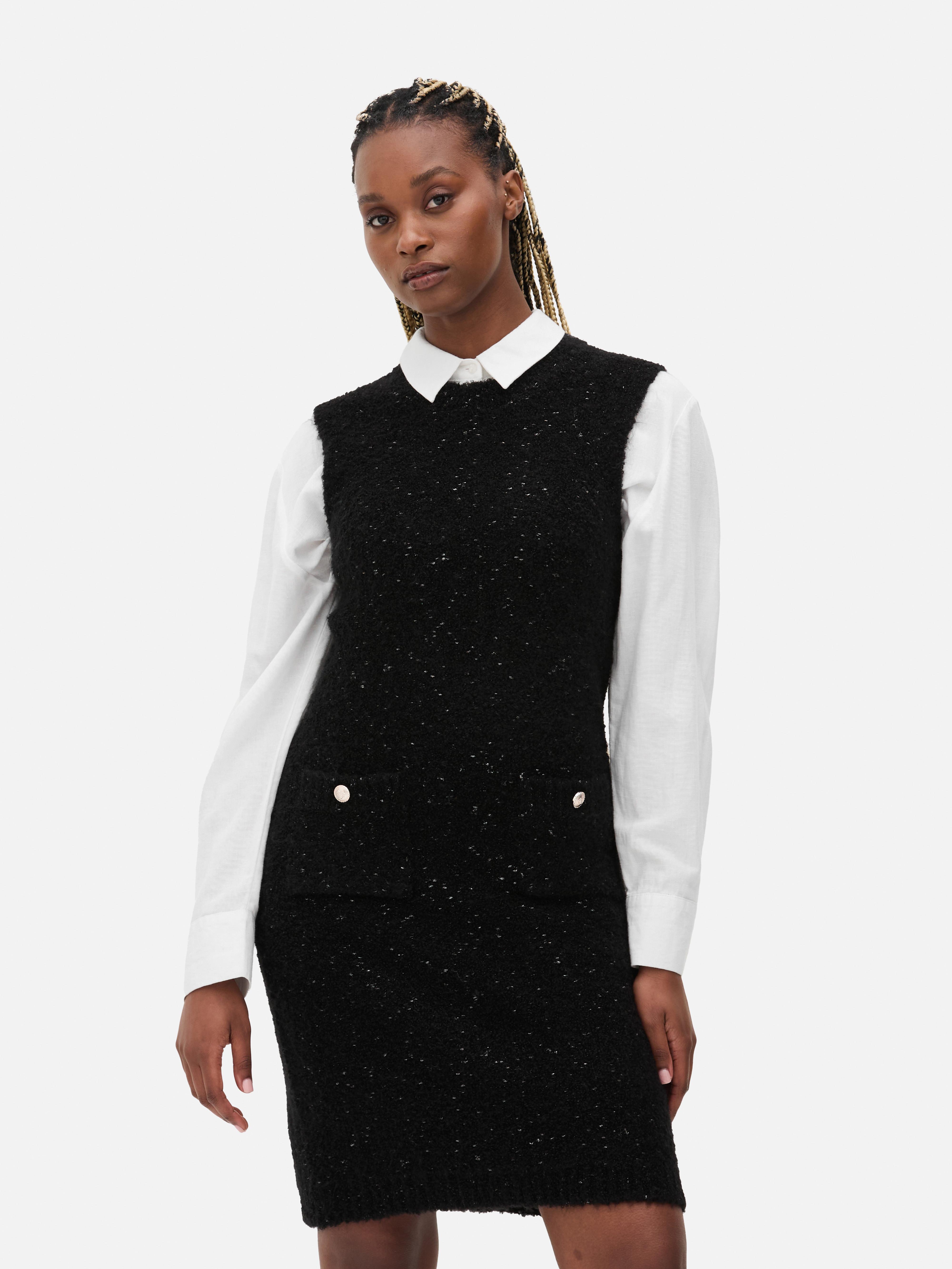 Primark black pinafore best sale