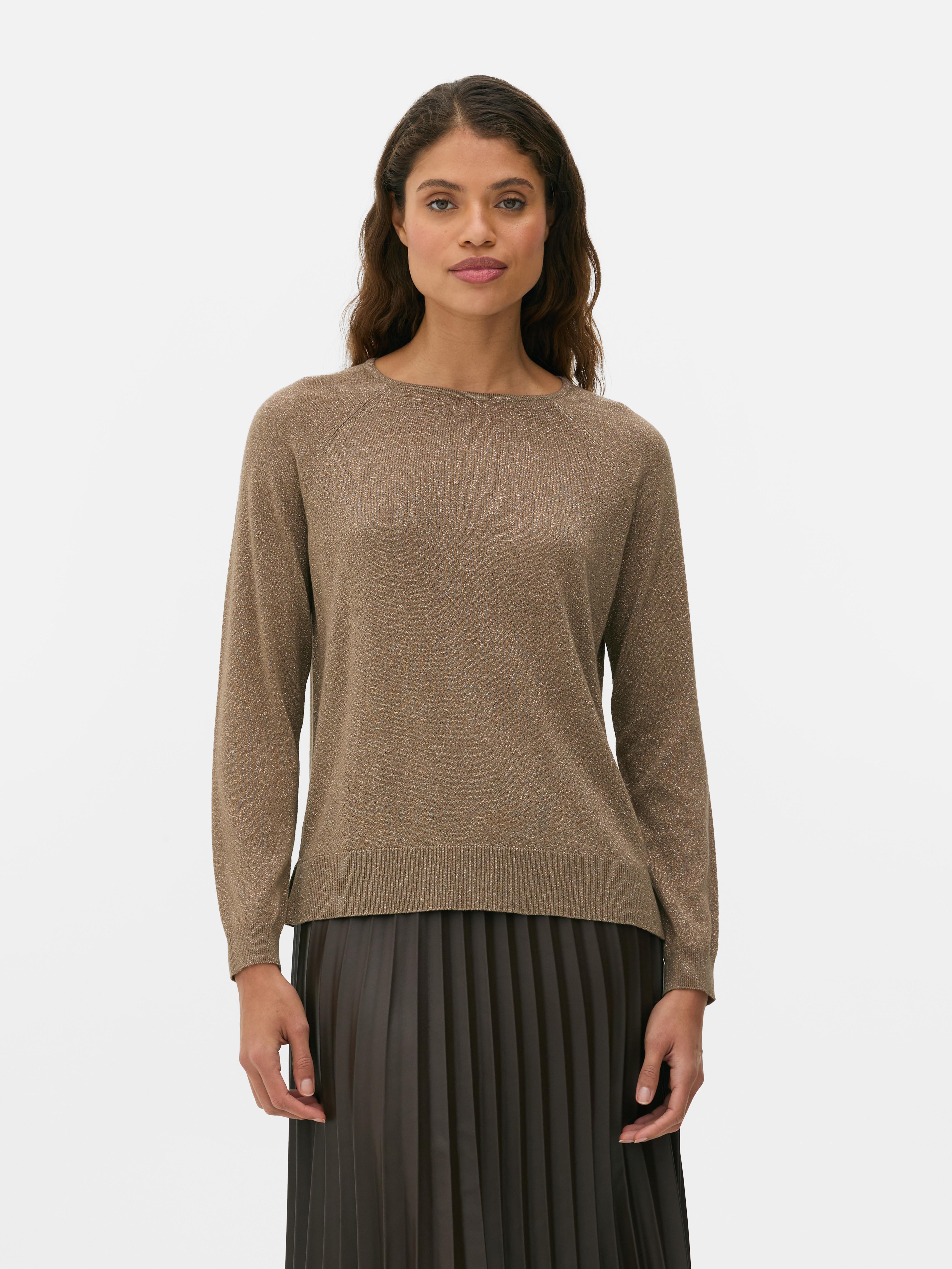 Womens Bronze Sparkle Fine Knit Jumper Primark