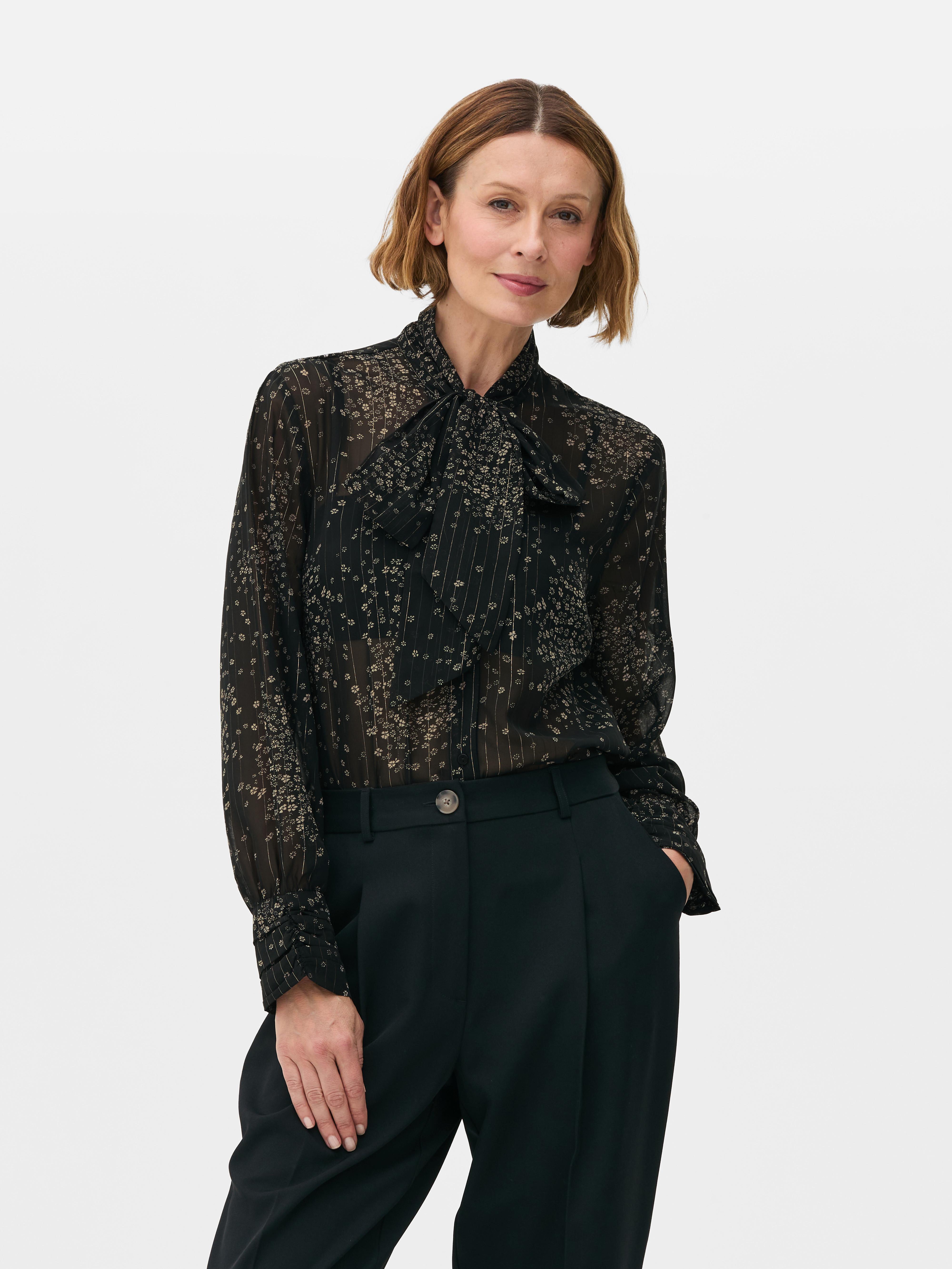 Black button down blouse hotsell