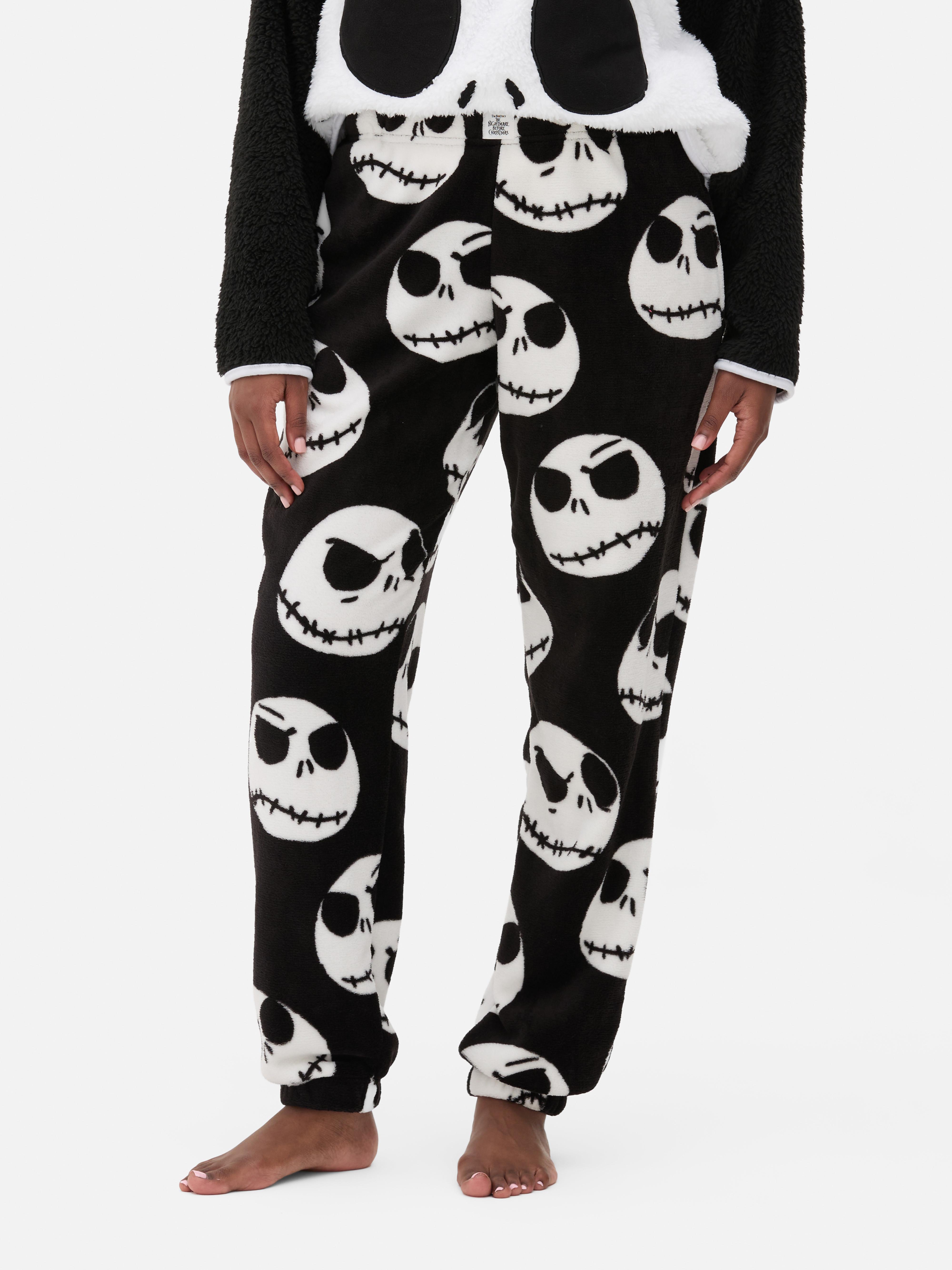 Womens Black Disney Tim Burton s The Nightmare Before Christmas Fleece Pyjama Bottoms Primark