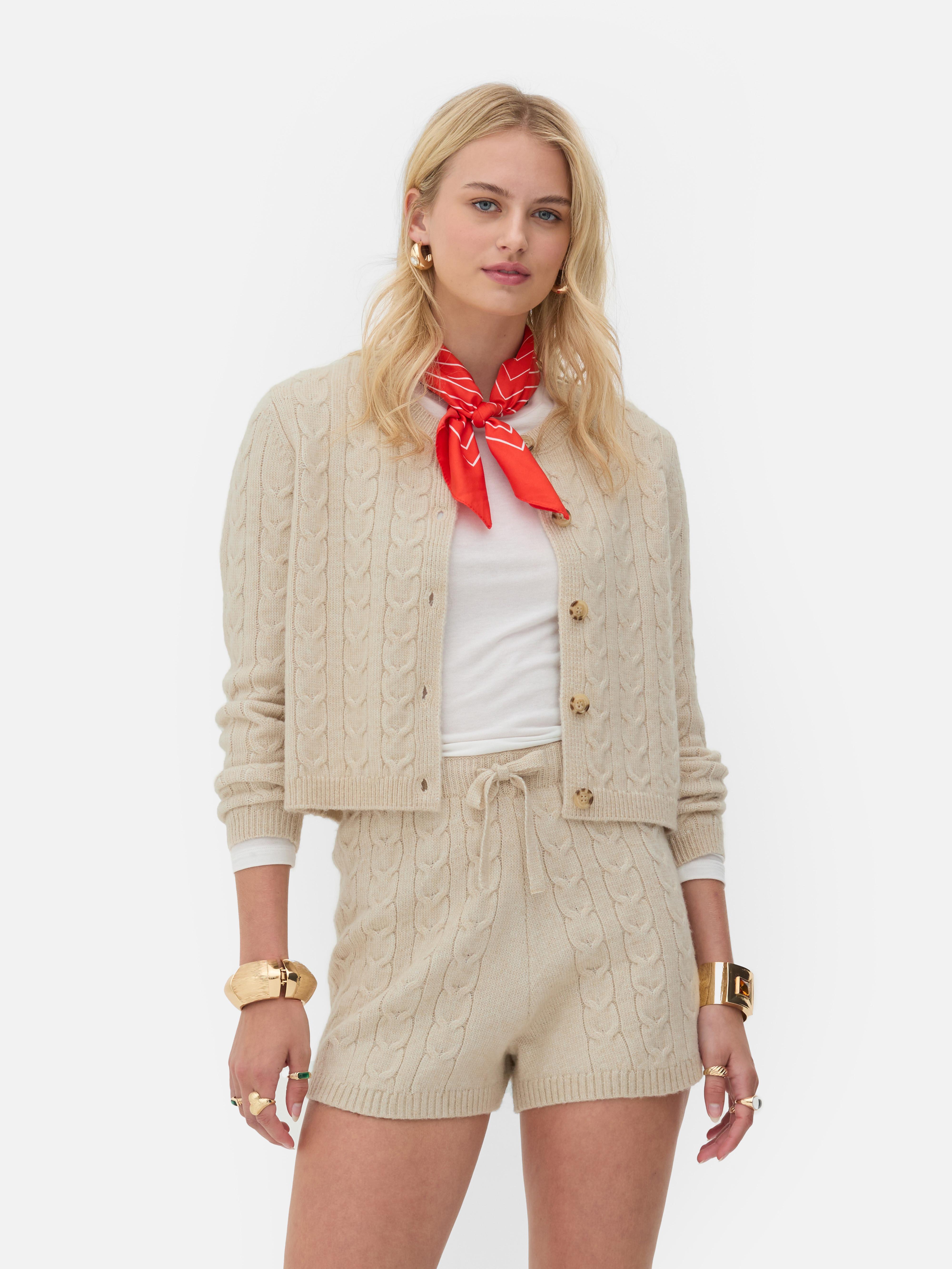 Womens Beige Rita Ora Cable Knit Cardigan Primark