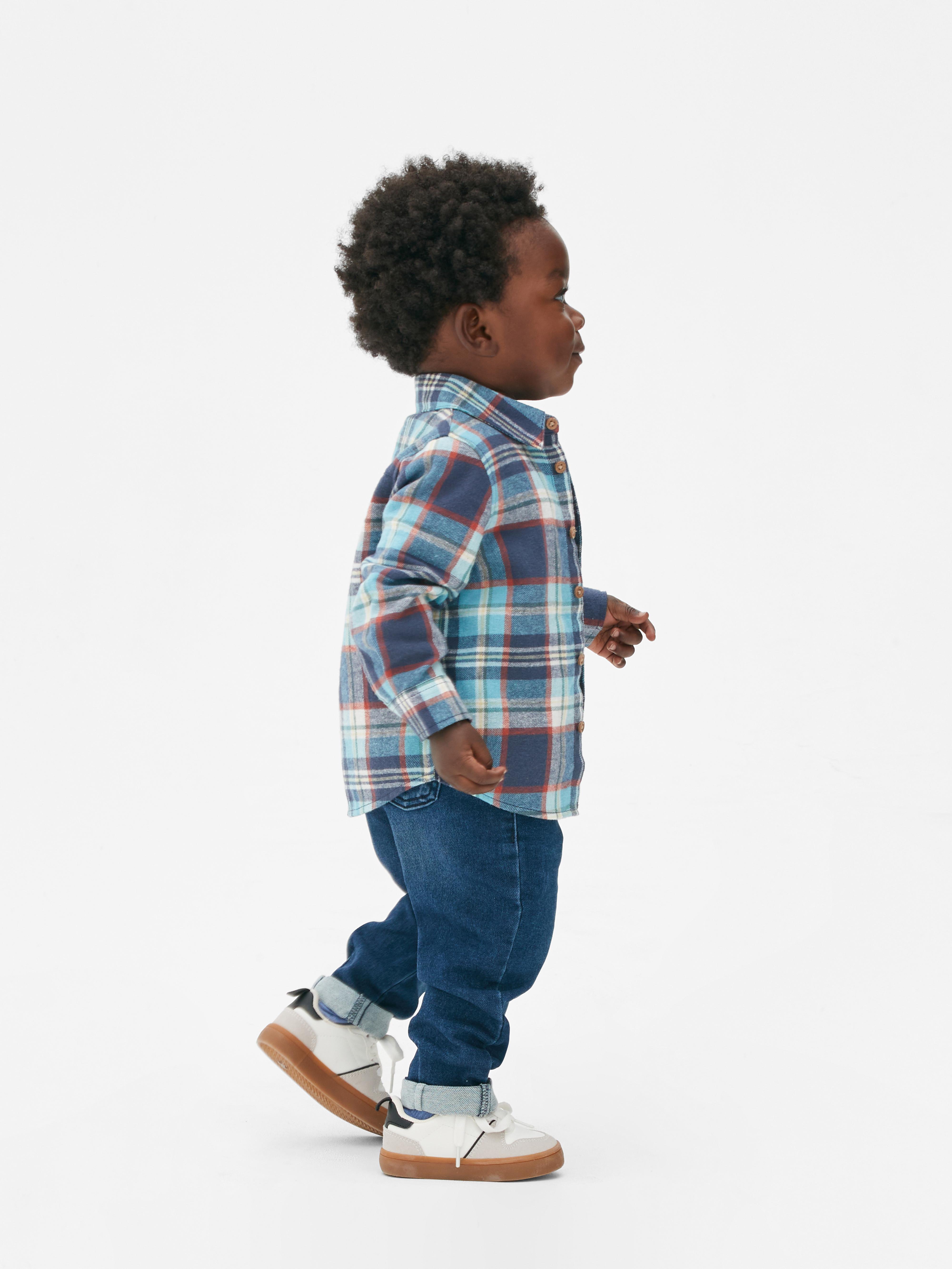 Baby Boys Blue Check Long Sleeve Shirt Penneys