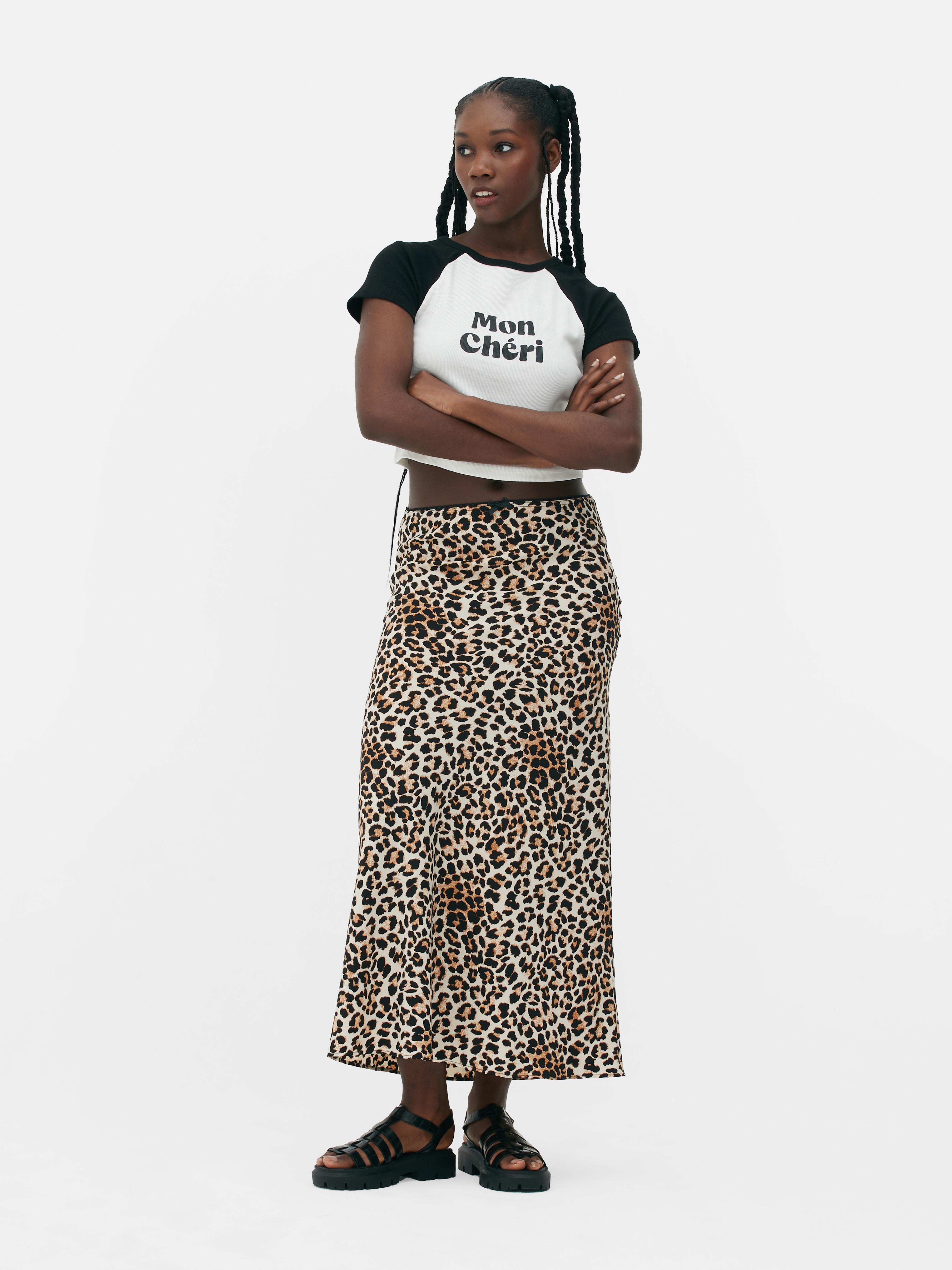 Cheetah print skirt hotsell