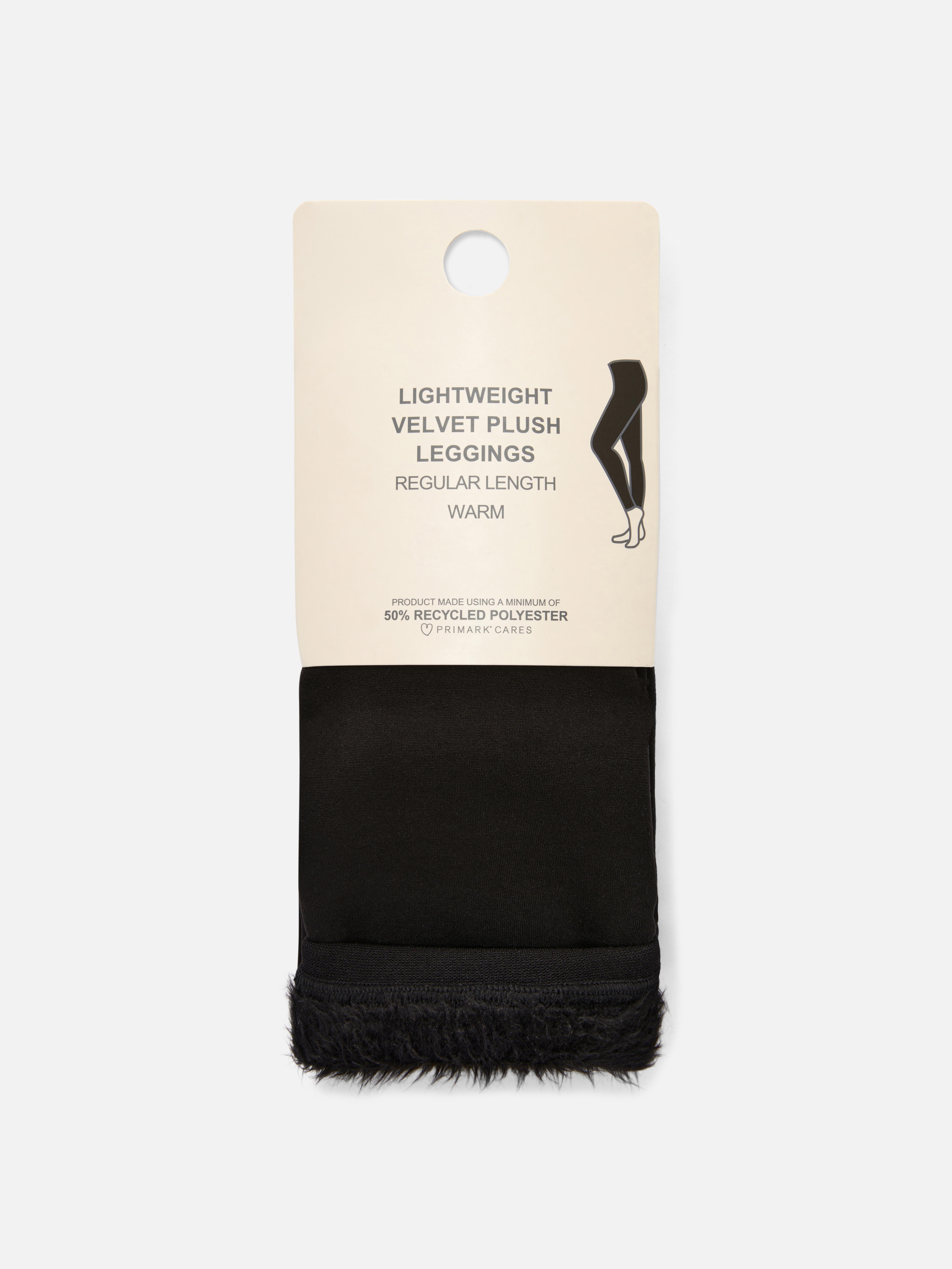 Leichte Samtleggings mit Plüschfutter