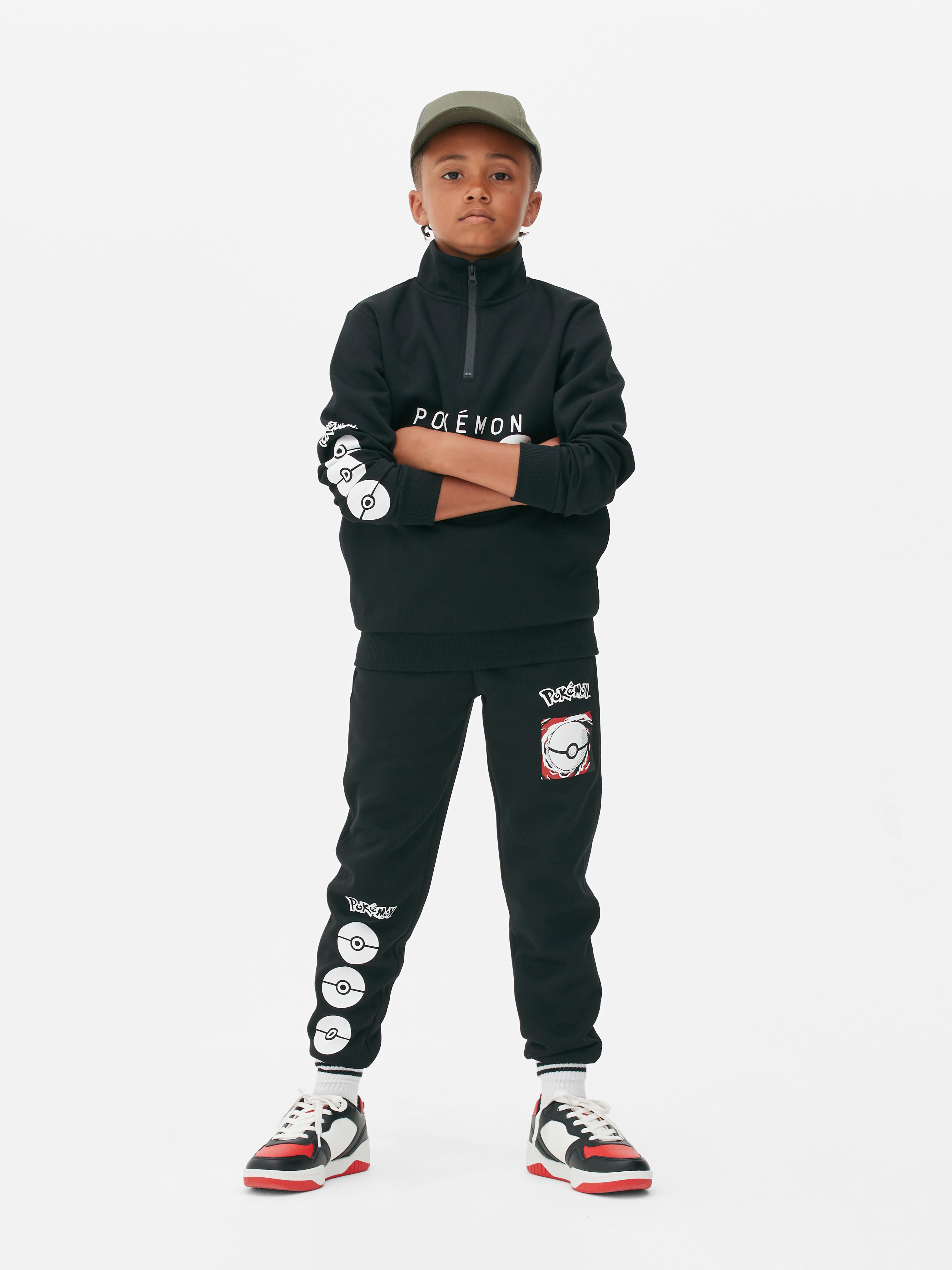 Boys Black Pokemon Graphic Joggers Primark