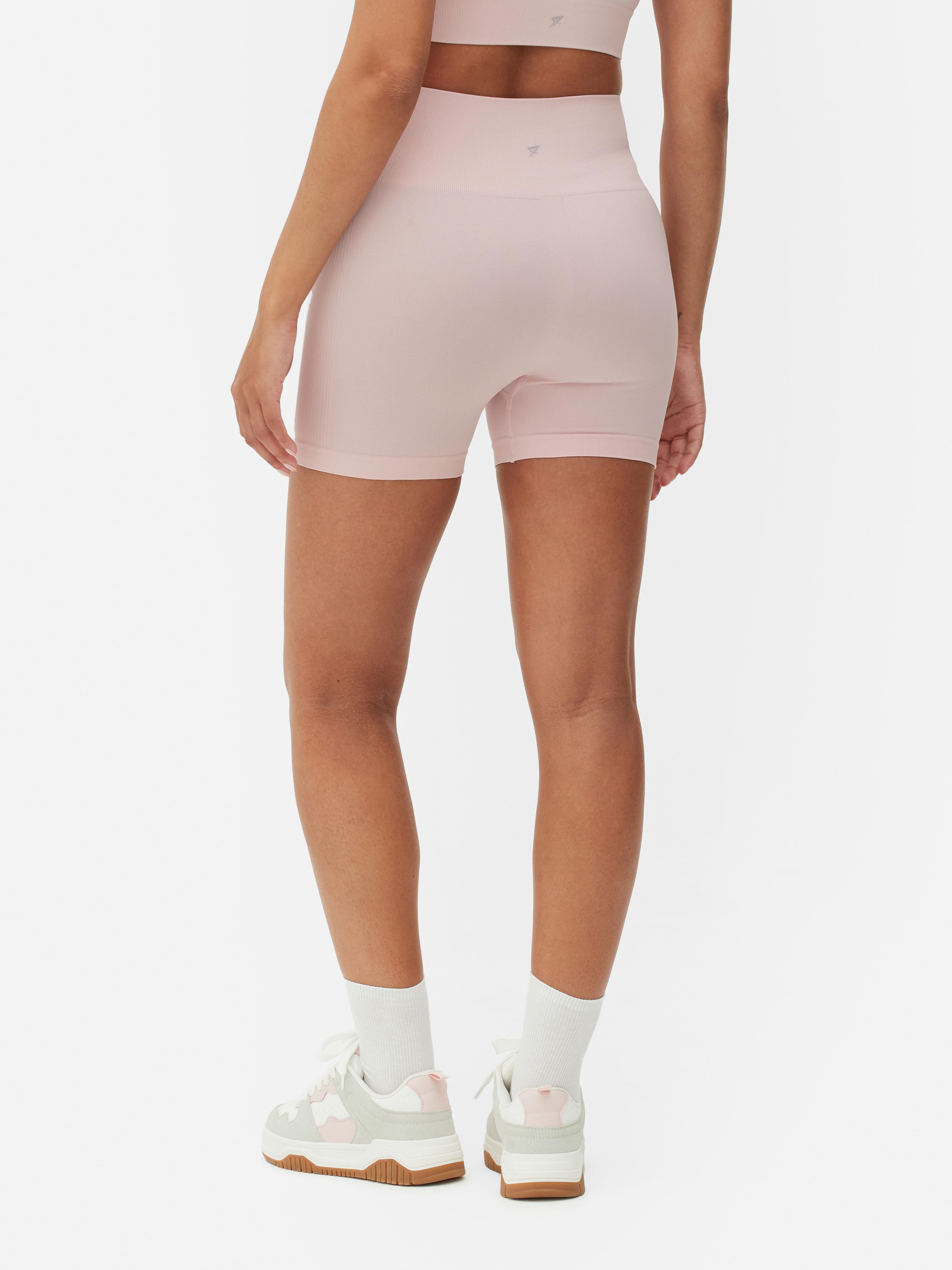 Womens Light Pink Seamless High Waist Yoga Shorts | Primark