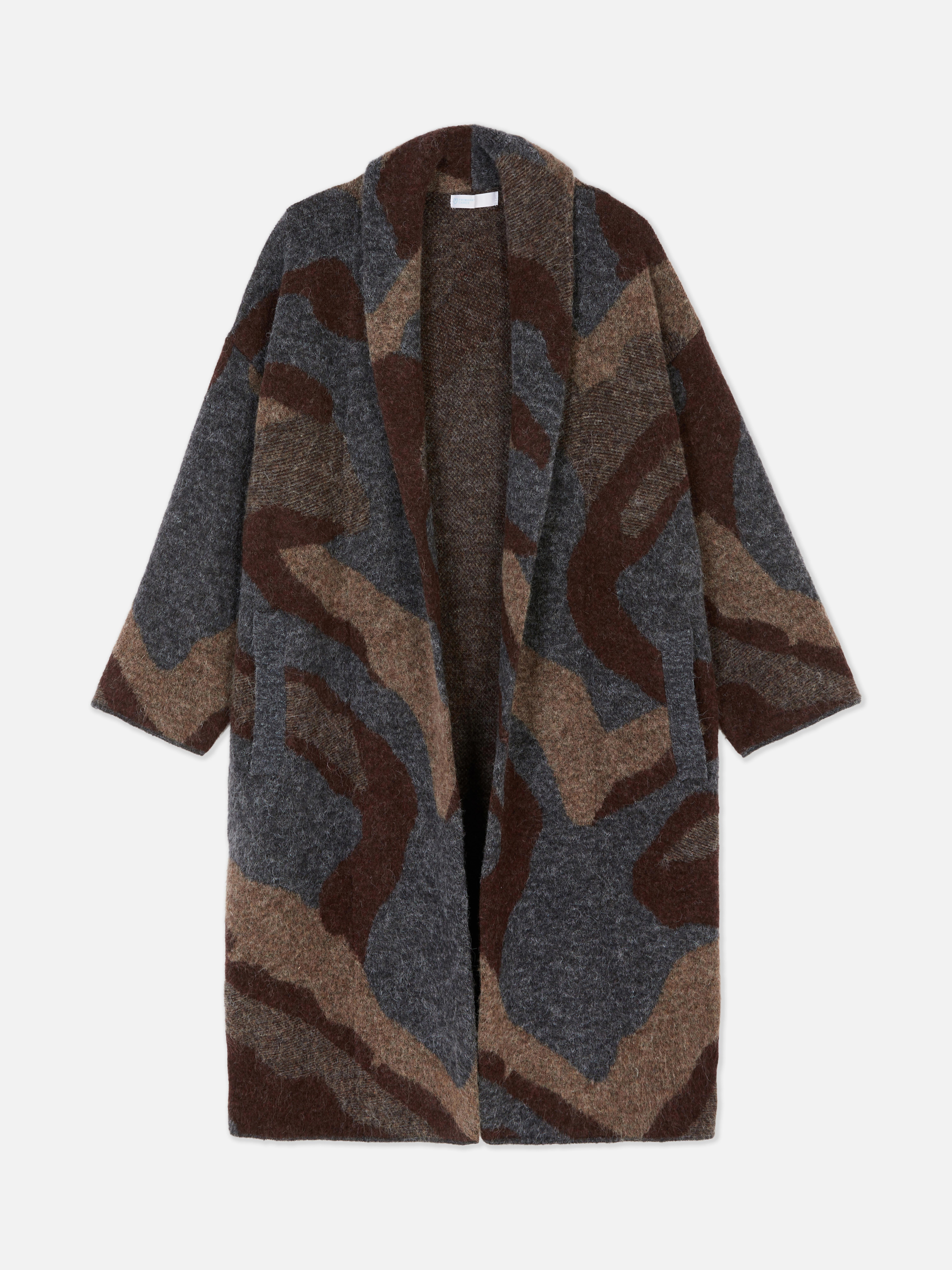 Womens Multi Patterned Midi Coatigan Primark