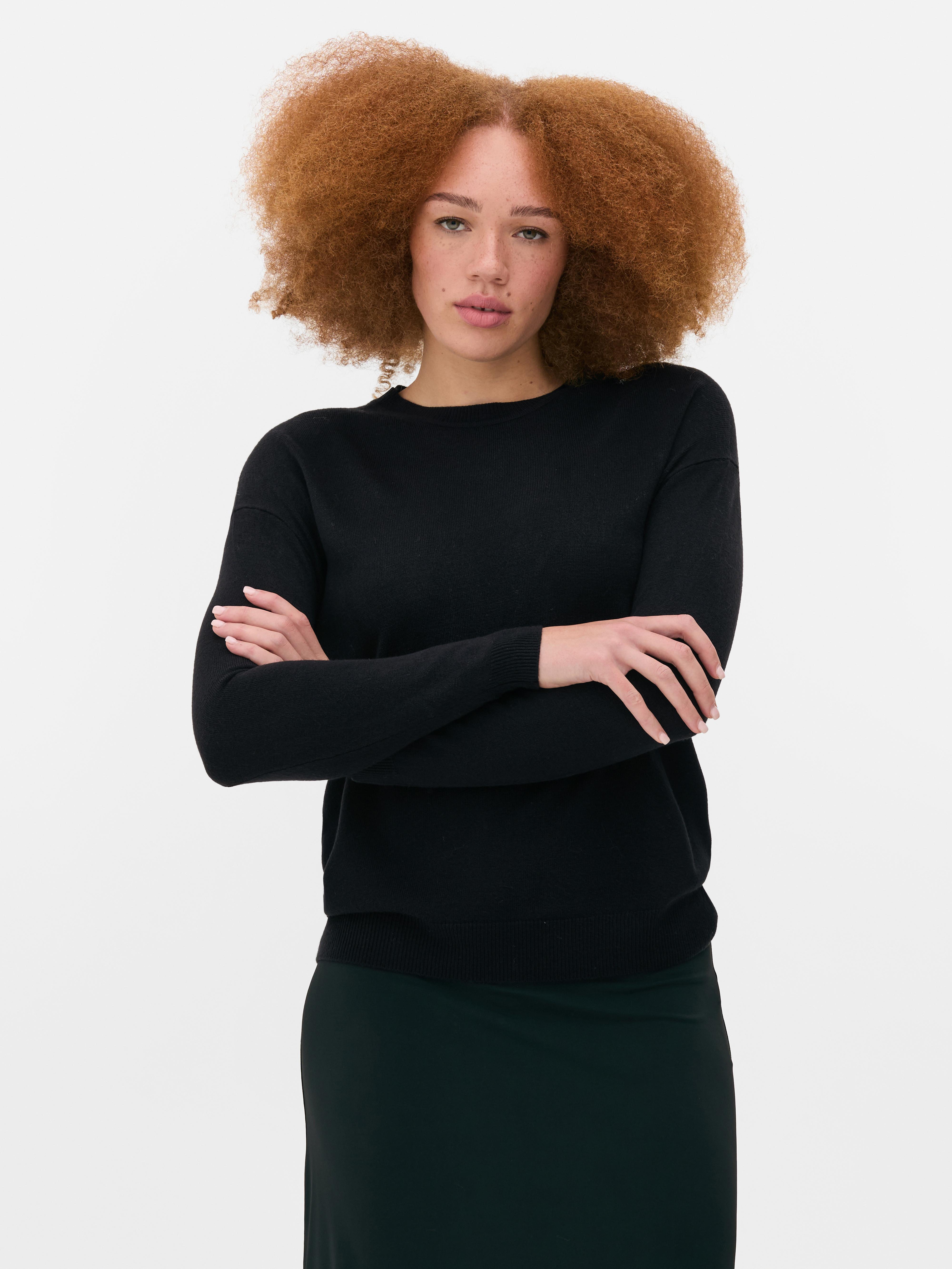 Women's Black Crew Neck Jumper | Penneys