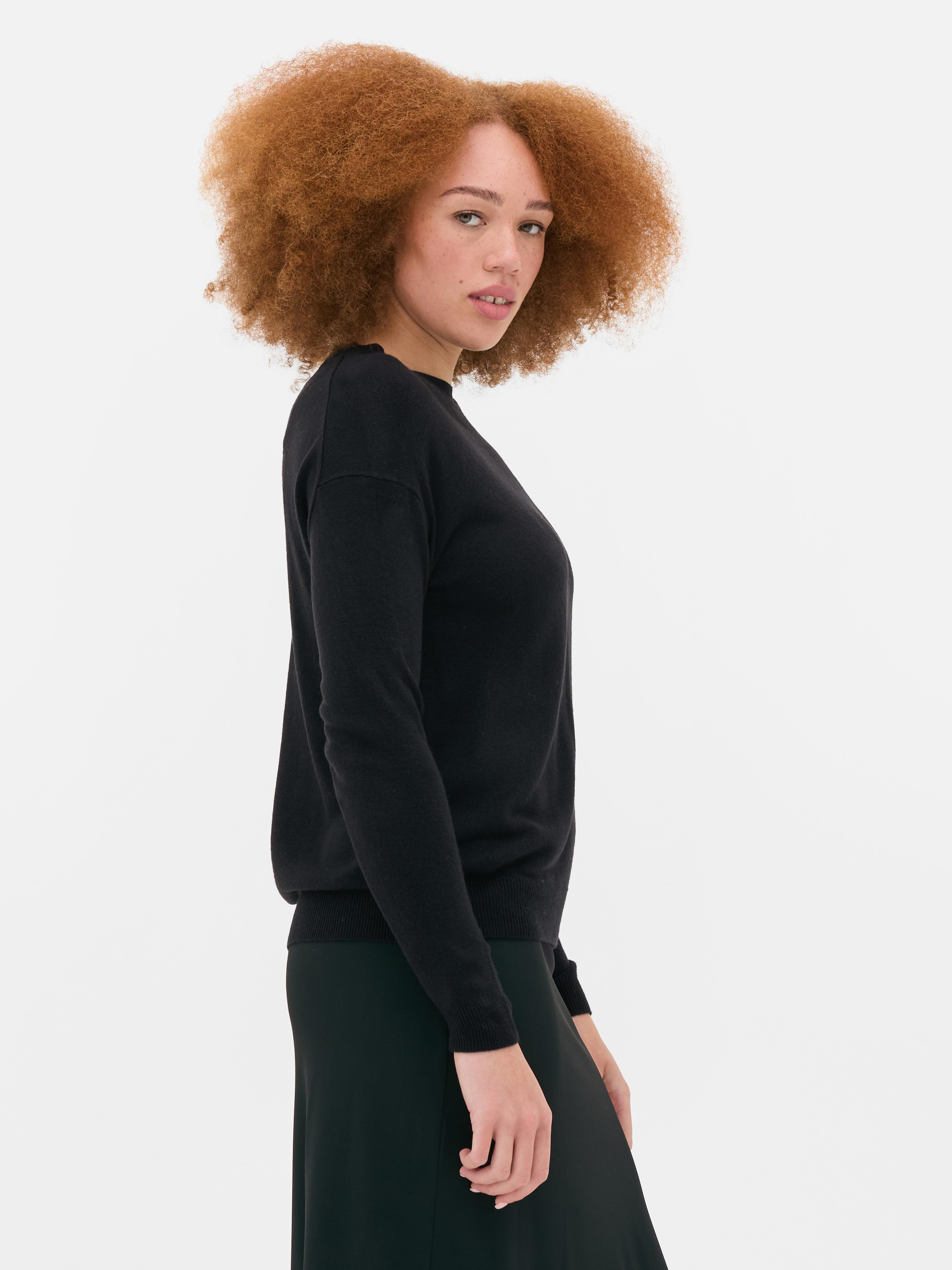 Women's Black Crew Neck Jumper | Penneys