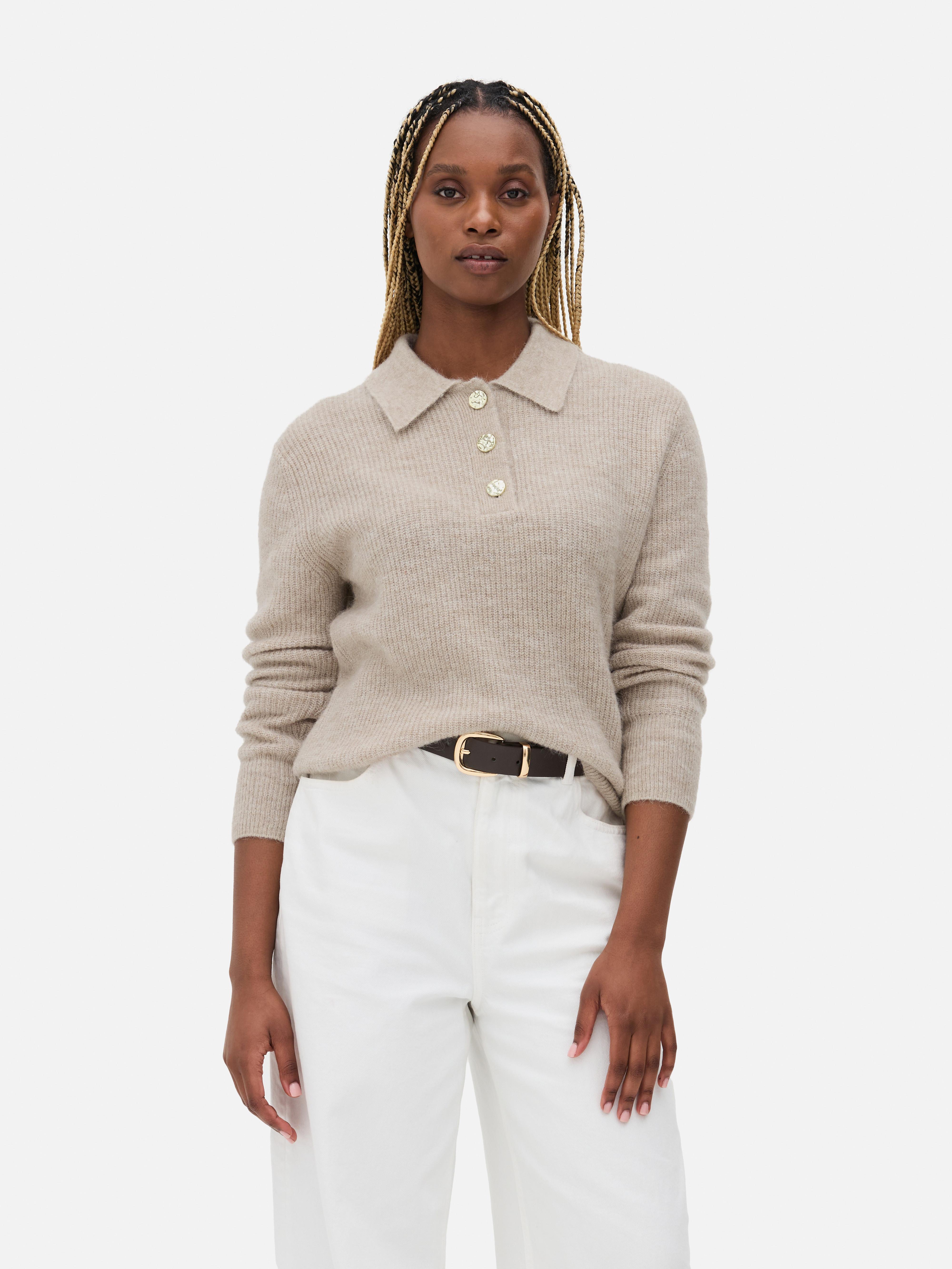 Polo button sweater best sale