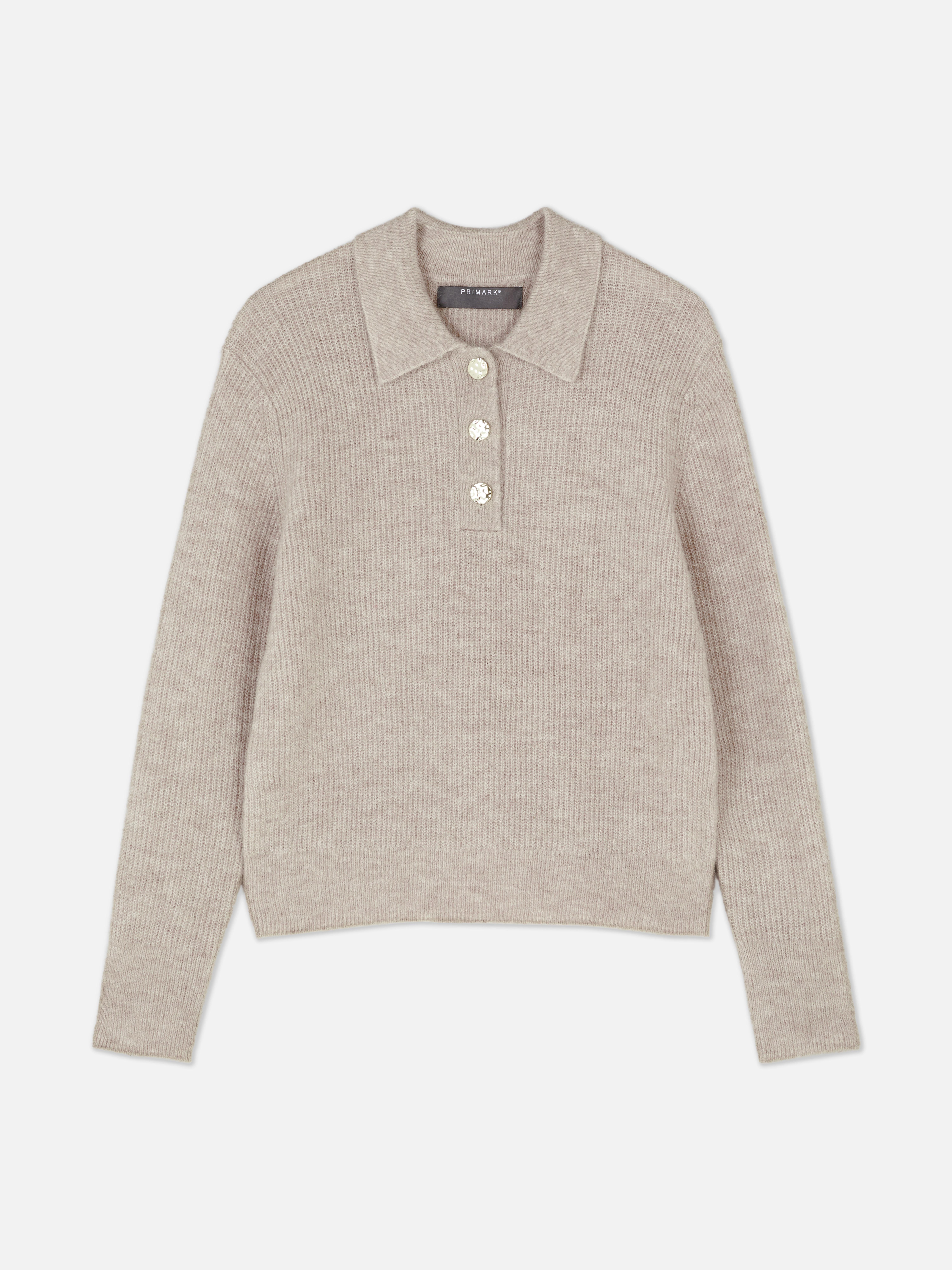 Camisola tipo polo botões