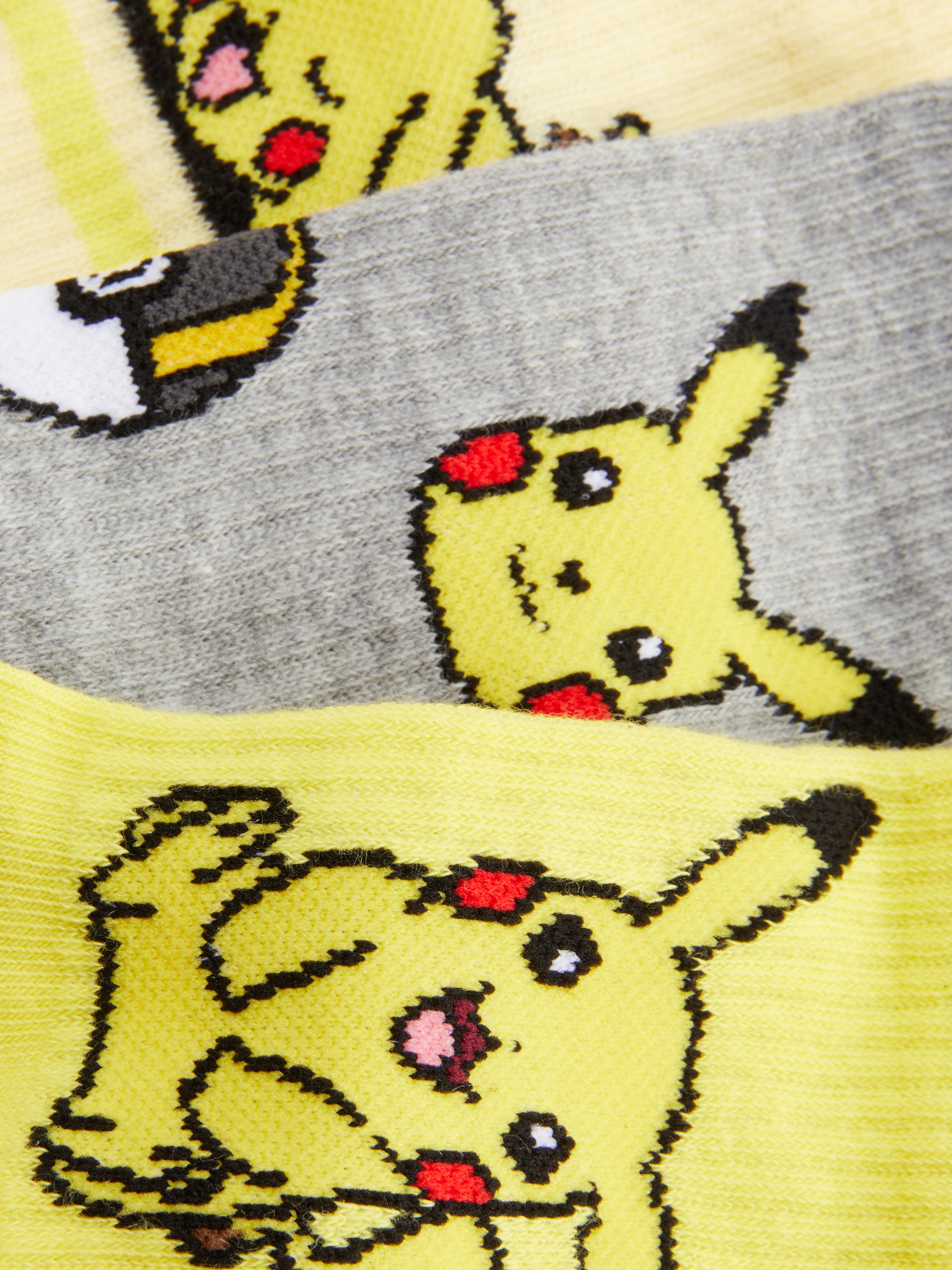 3pk Pokémon Pikachu Ankle Socks