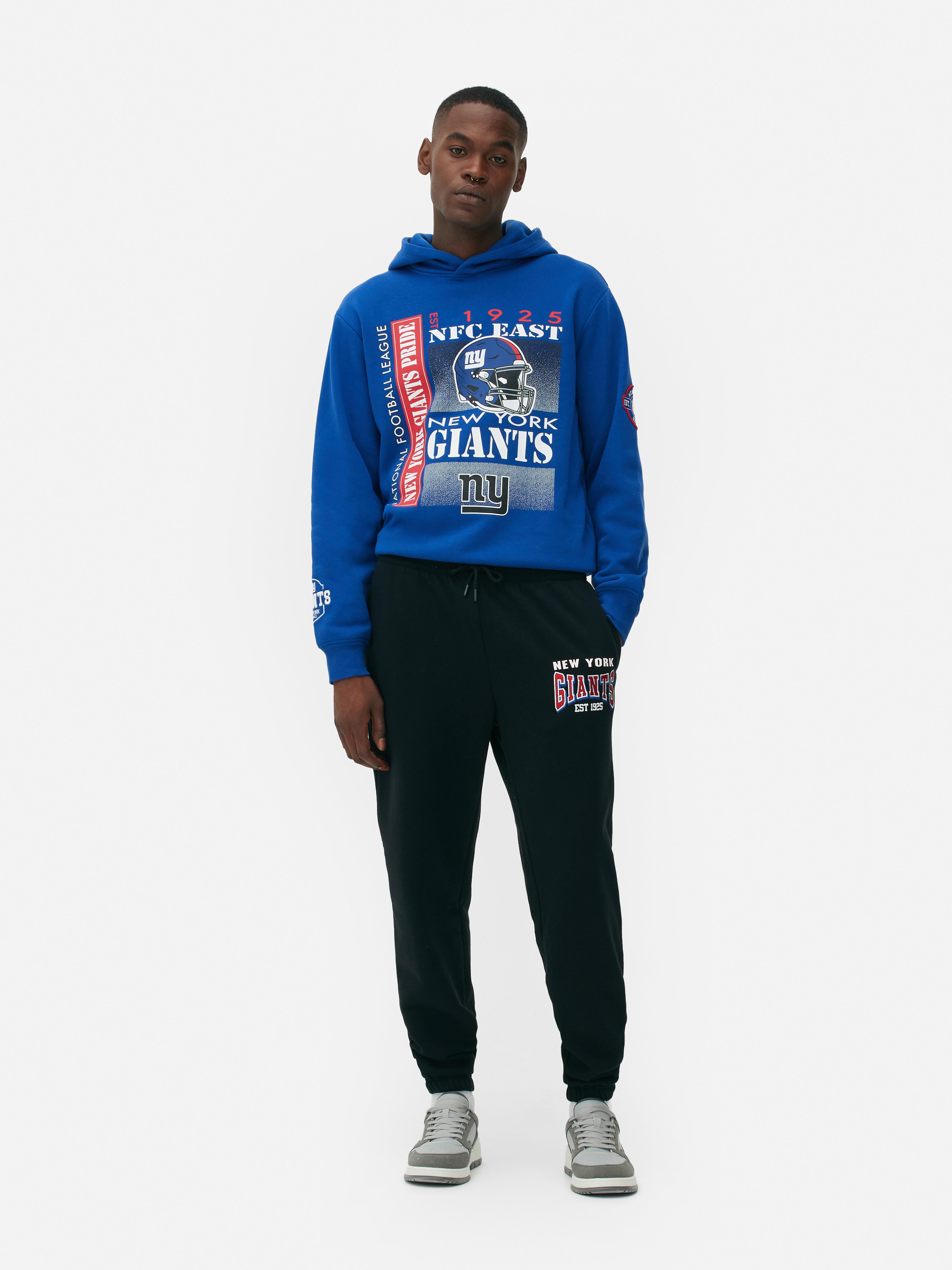 Men s Black NFL New York Giants Cuffed Joggers Primark